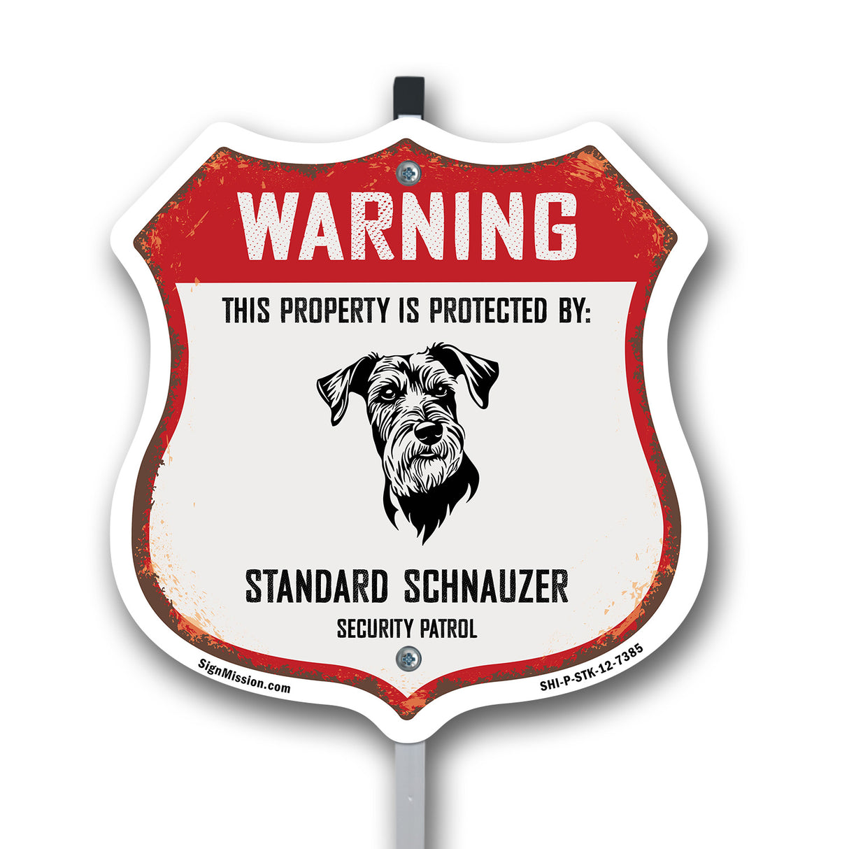 Warning This Property is Protected by Standard Schnauzer