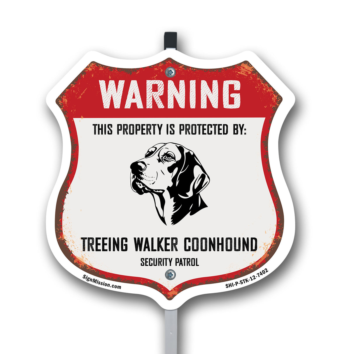 Warning This Property is Protected by Treeing Walker Coonhound