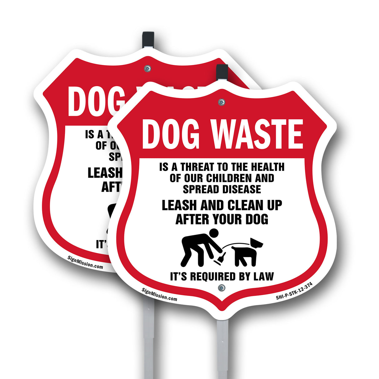 Dog Poop Dog Waste Is A Threat To The Health Of Our Children. Leash And Clean Up After Your Dog