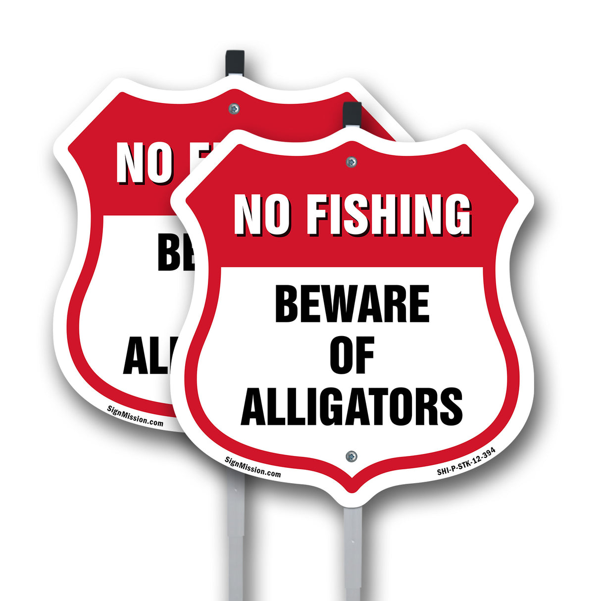 No Fishing Shield Sign Beware Of Alligators