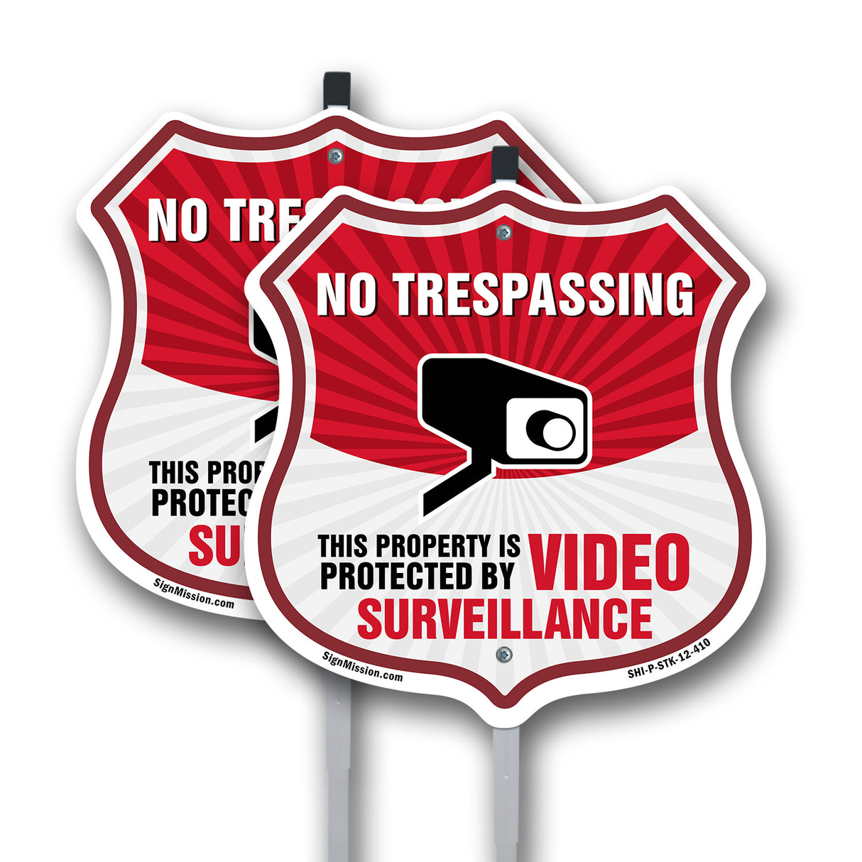 No Trespassing Shield Sign This Property Is Protected By Video Surveillance