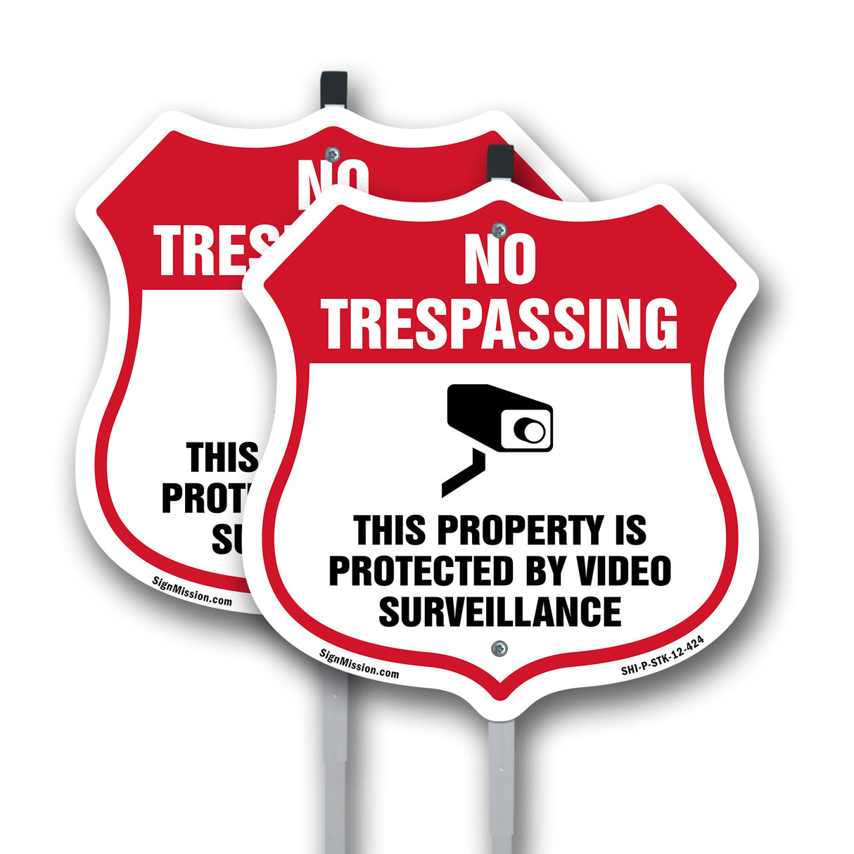 No Trespassing Shield Sign This Property Is Protected By Video Surveillance