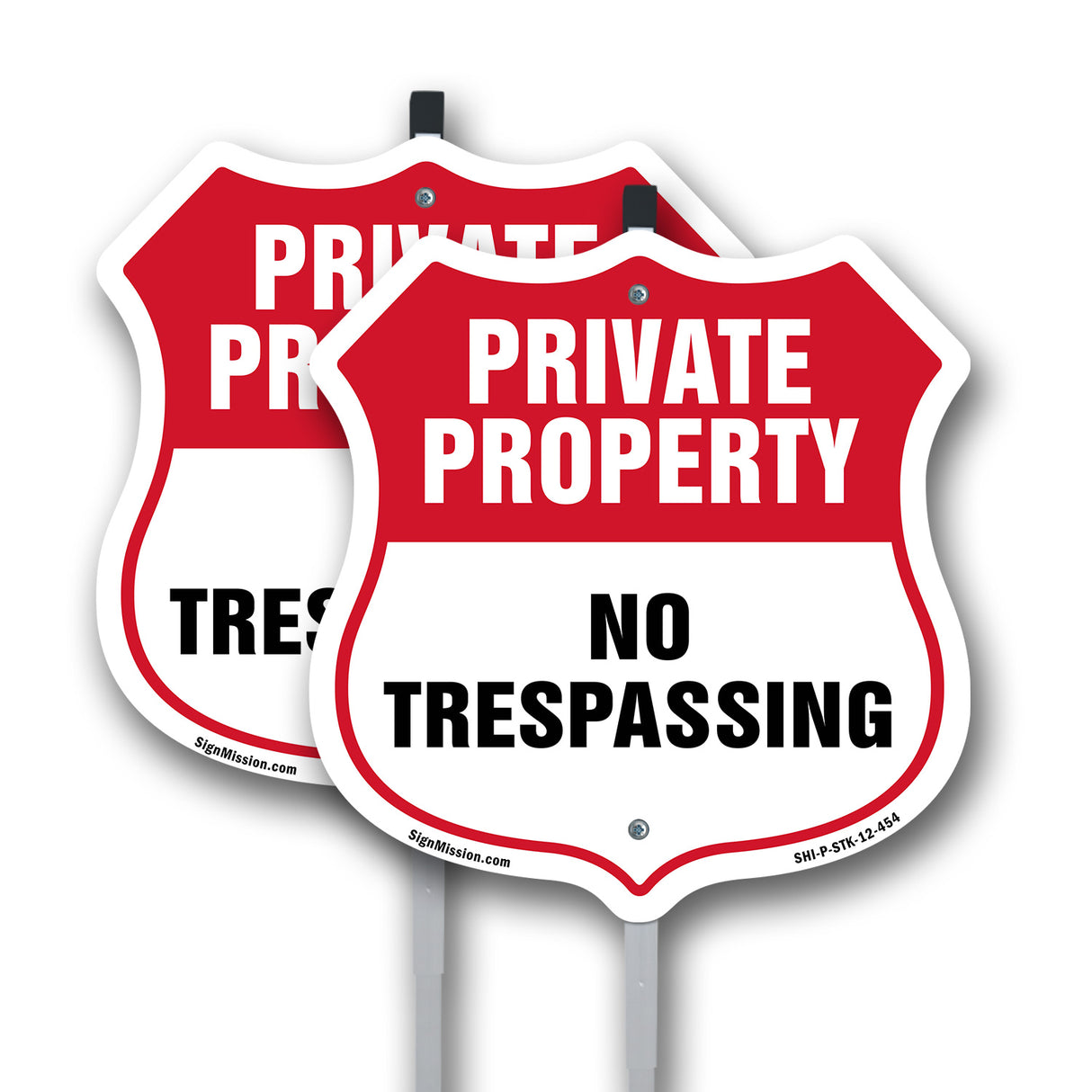 Private Property Shield Sign No Trespassing