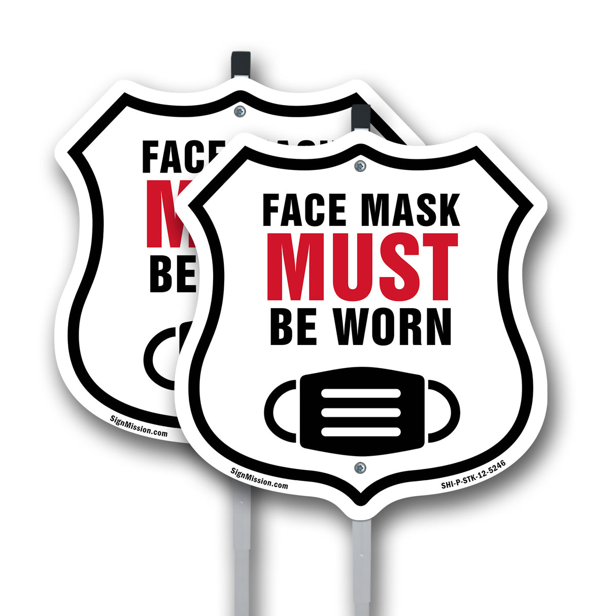 Caution Face Mask Must Be Worn