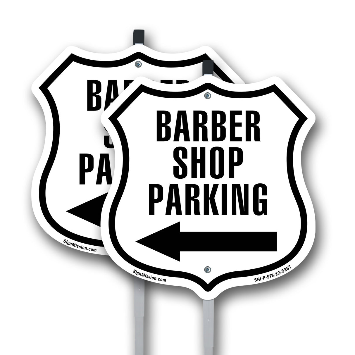 Barber Shop Parking Right Arrow