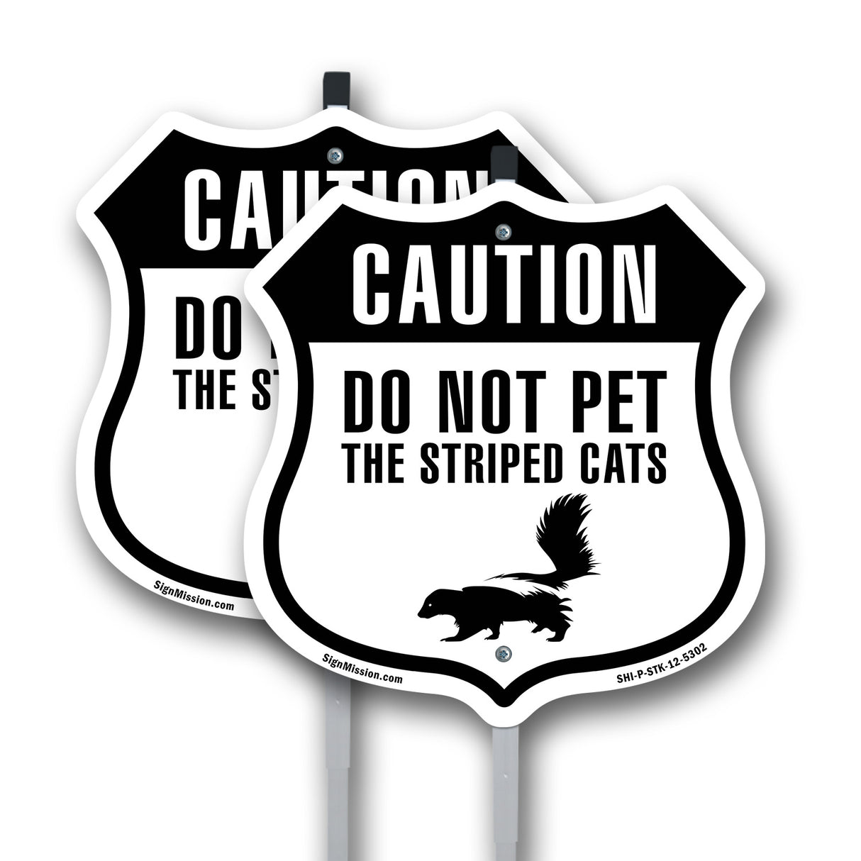 Caution Do Not Pet The Striped Cats Skunk