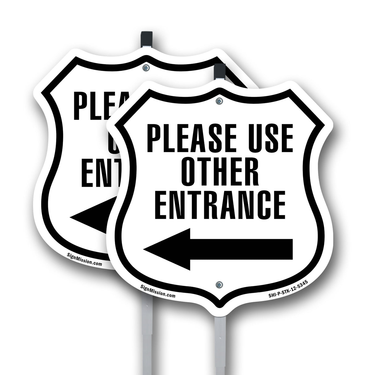 Please Use Other Entrance Left