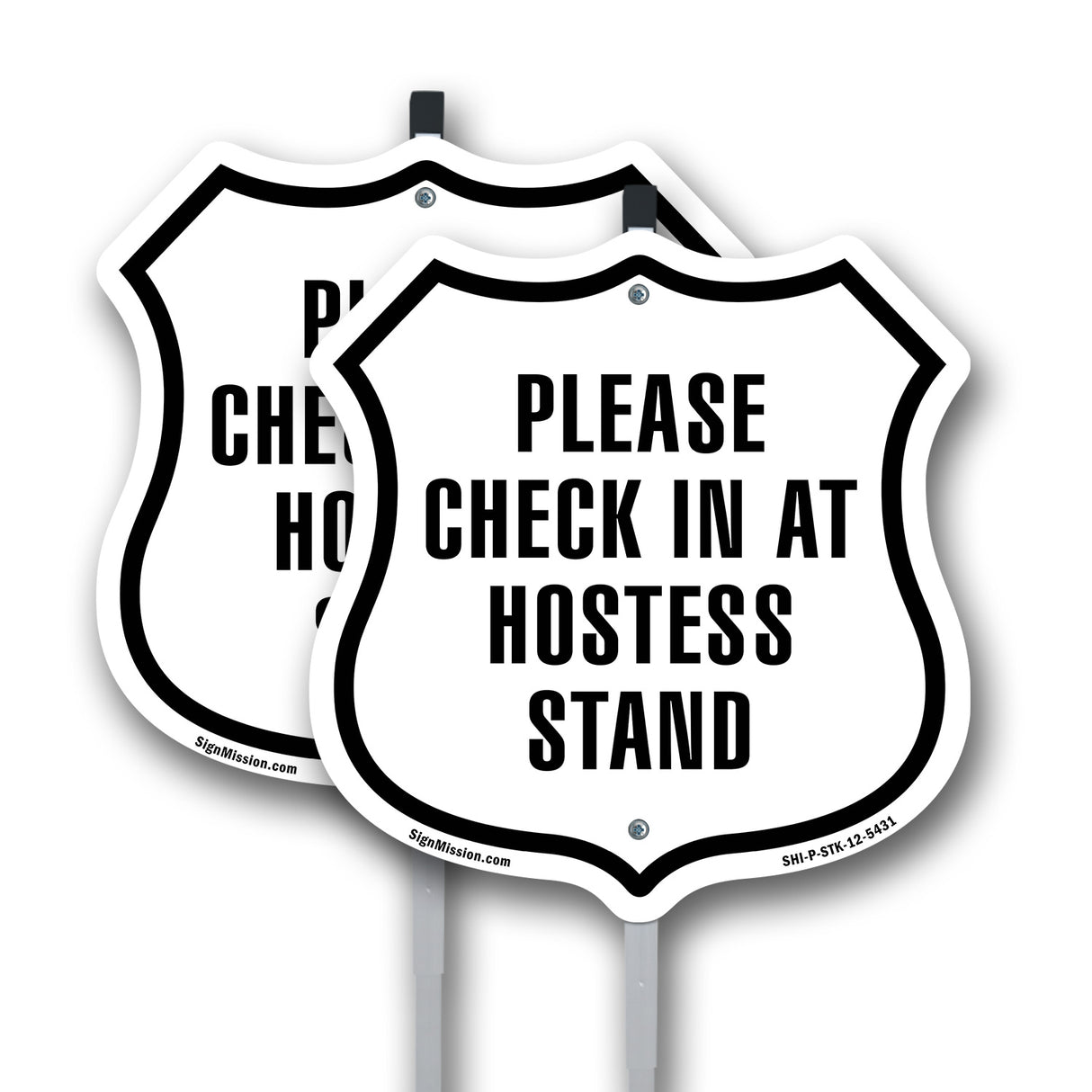 Please Check In At Hostess Stand