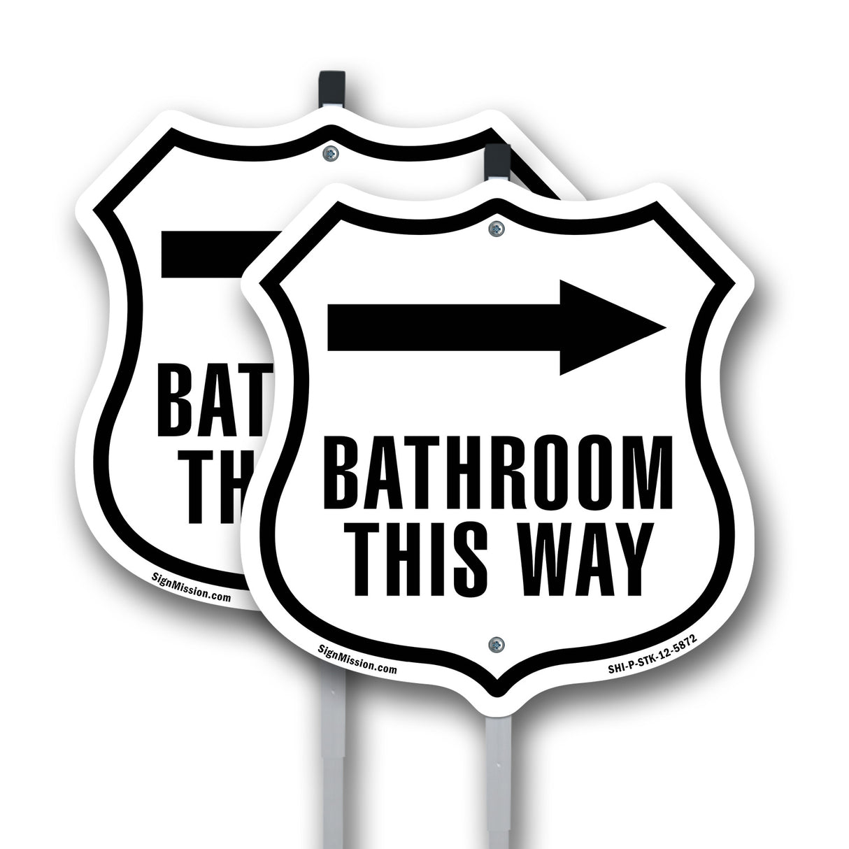 Bathroom This Way Right