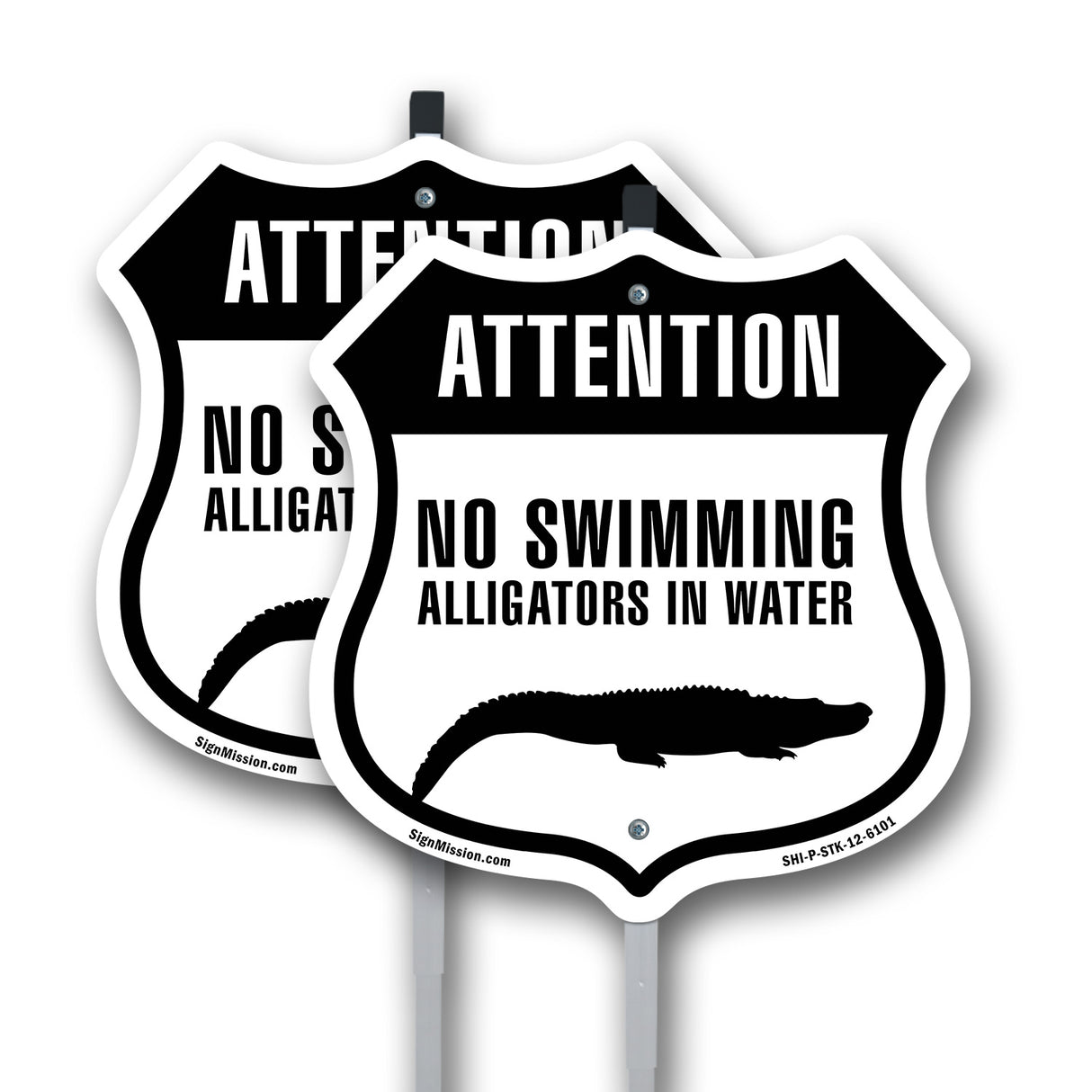 Attention No Swimming Alligators In The Water