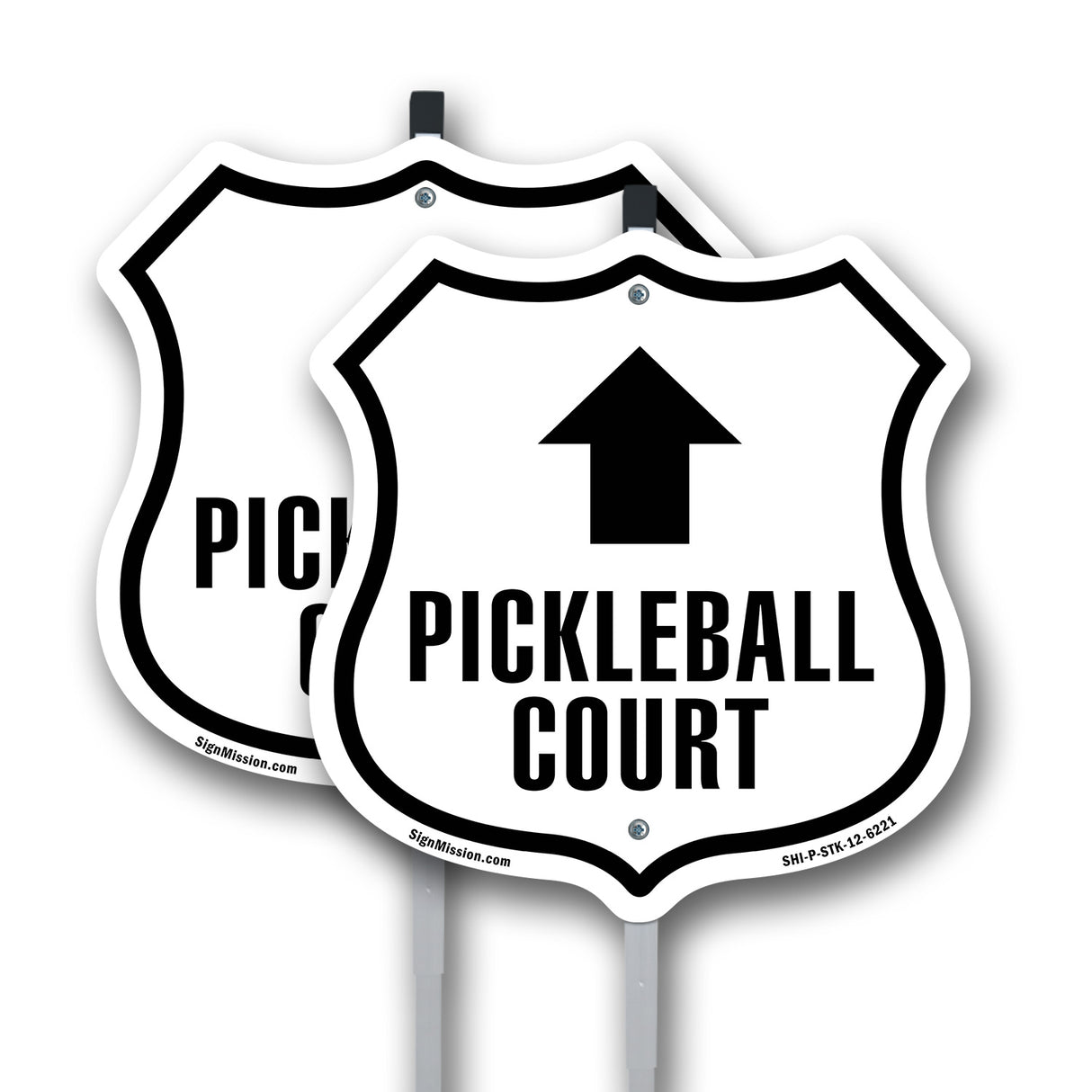 Pickleball Court Up Arrow