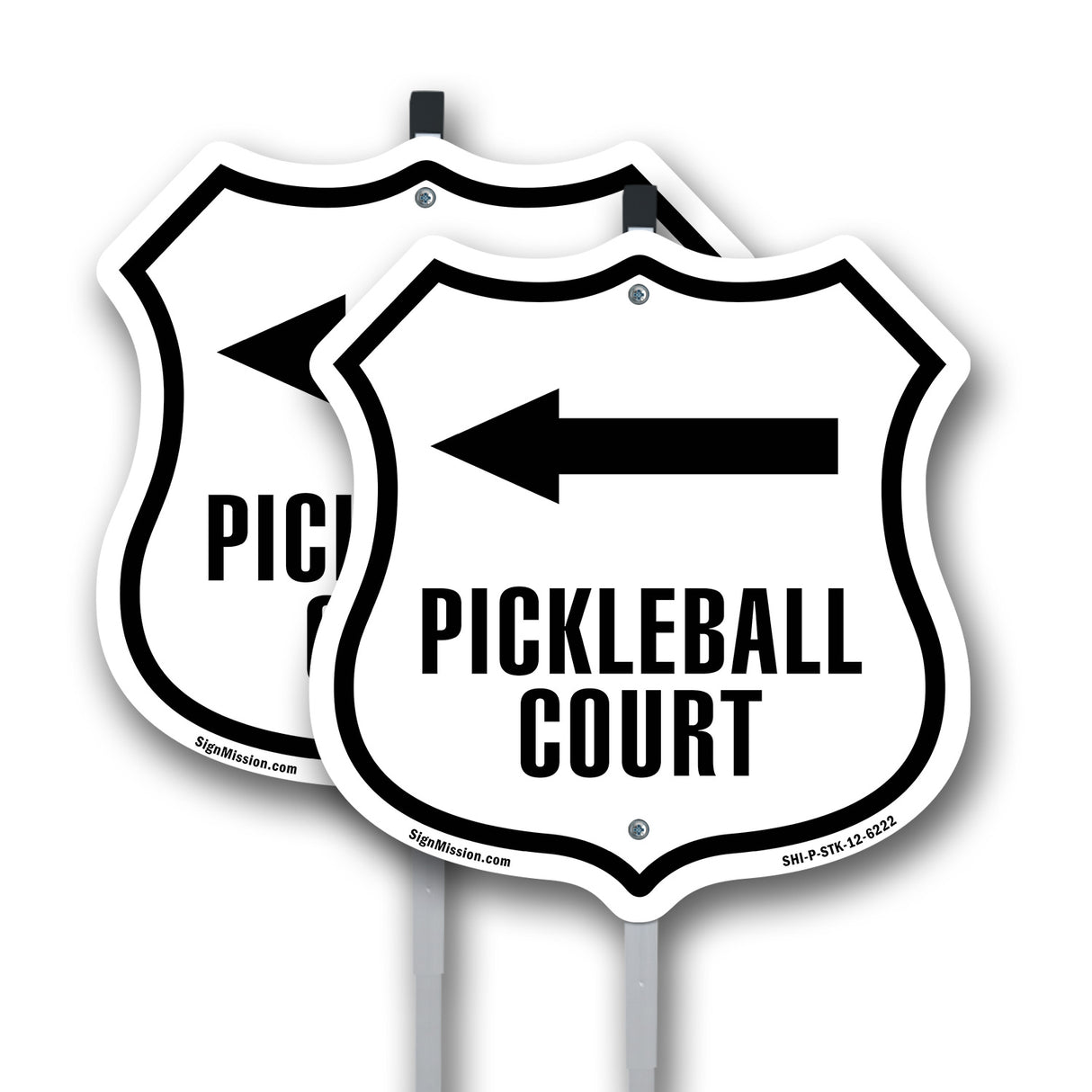Pickleball Court Left Arrow