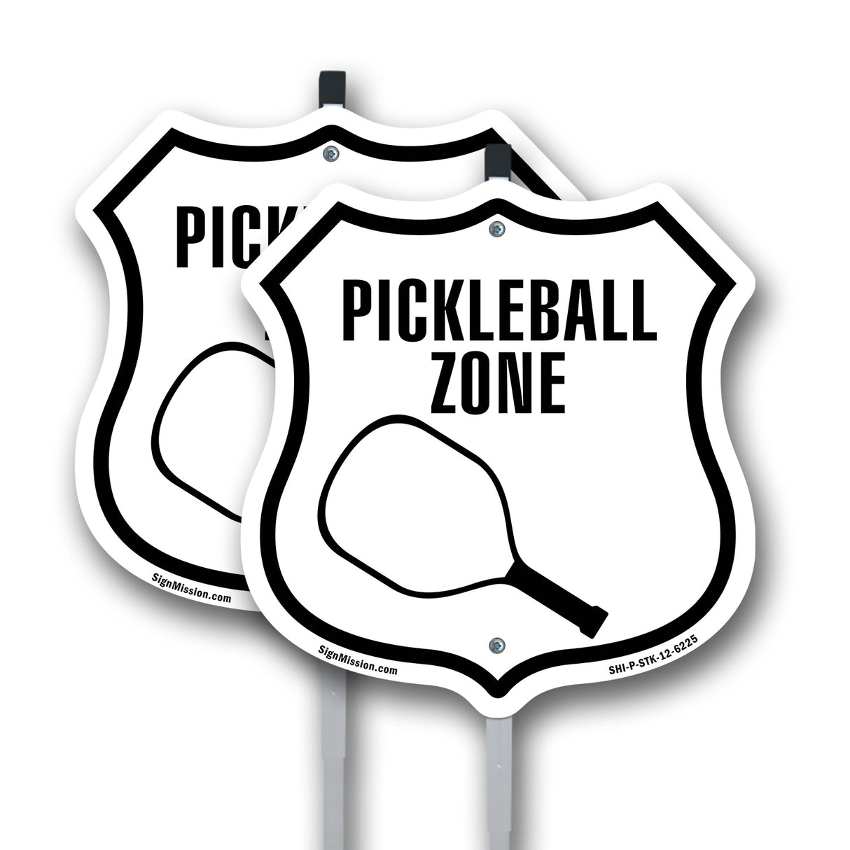 Pickleball Zone with Racquet Graphic