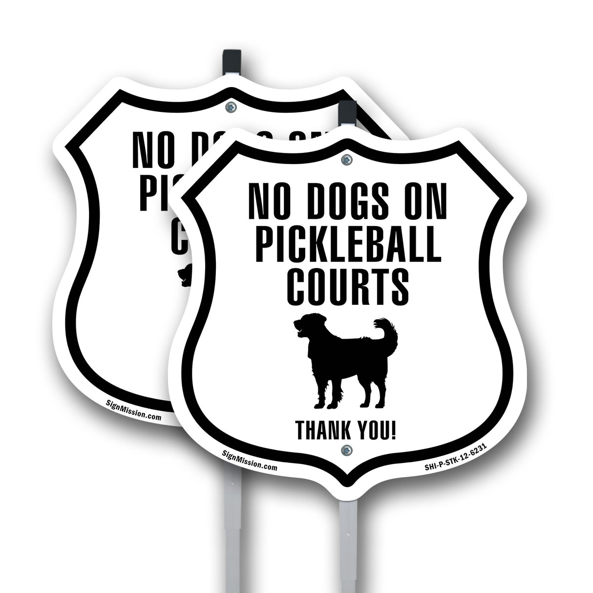 No dogs allowed on Pickleball courts thank you