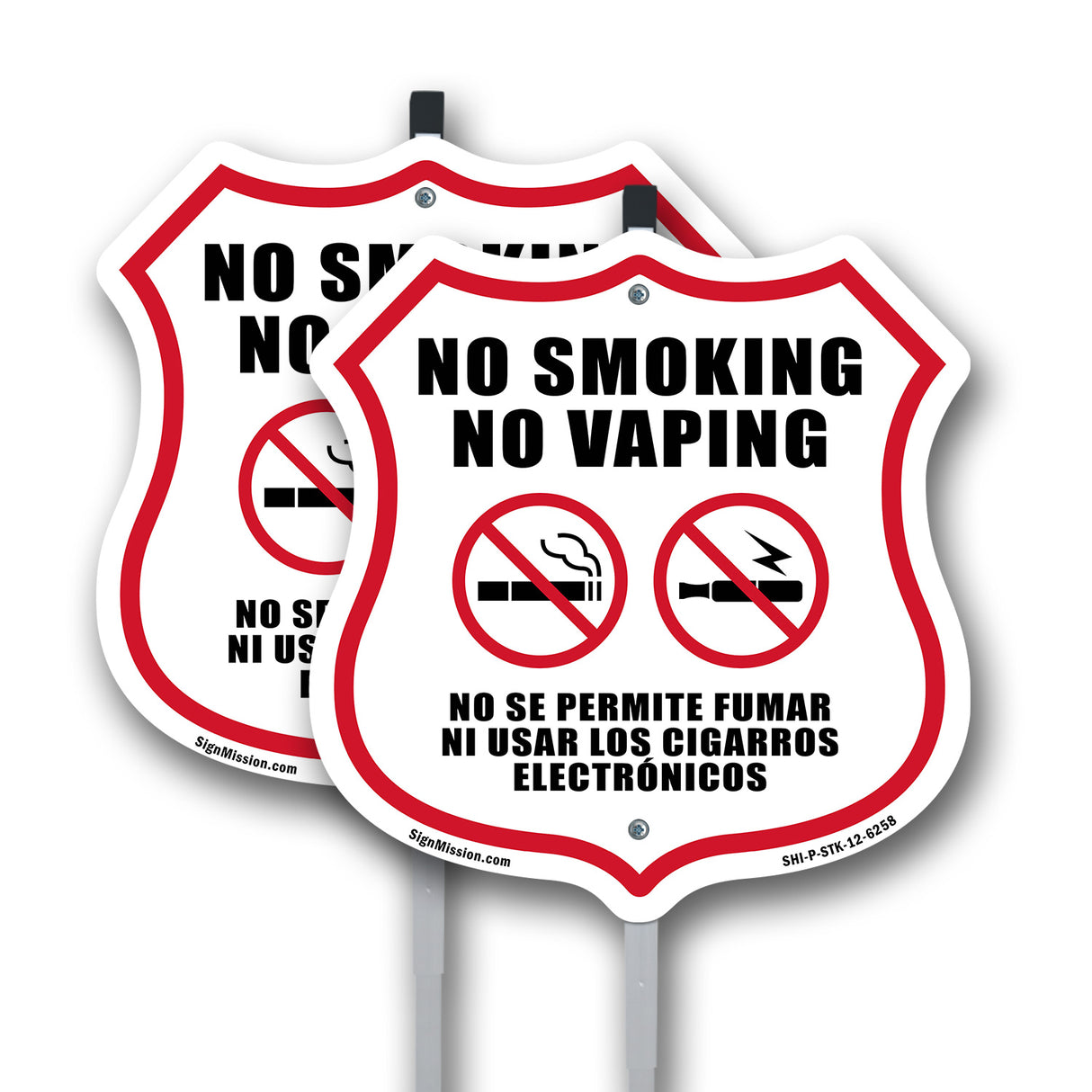 No Smoking No Vaping Bilingual English / Spanish