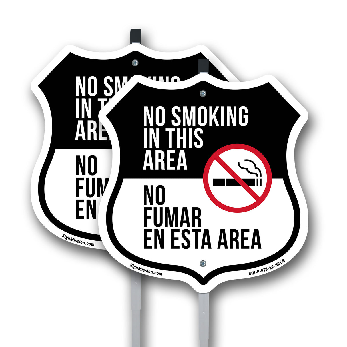 No Smoking In This Area Bilingual English / Spanish