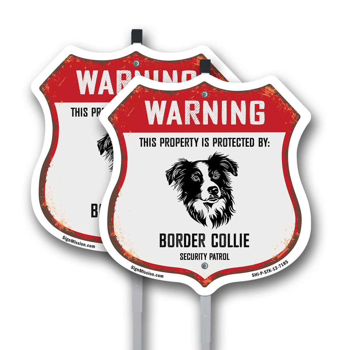 Warning This Property is Protected by Border Collie