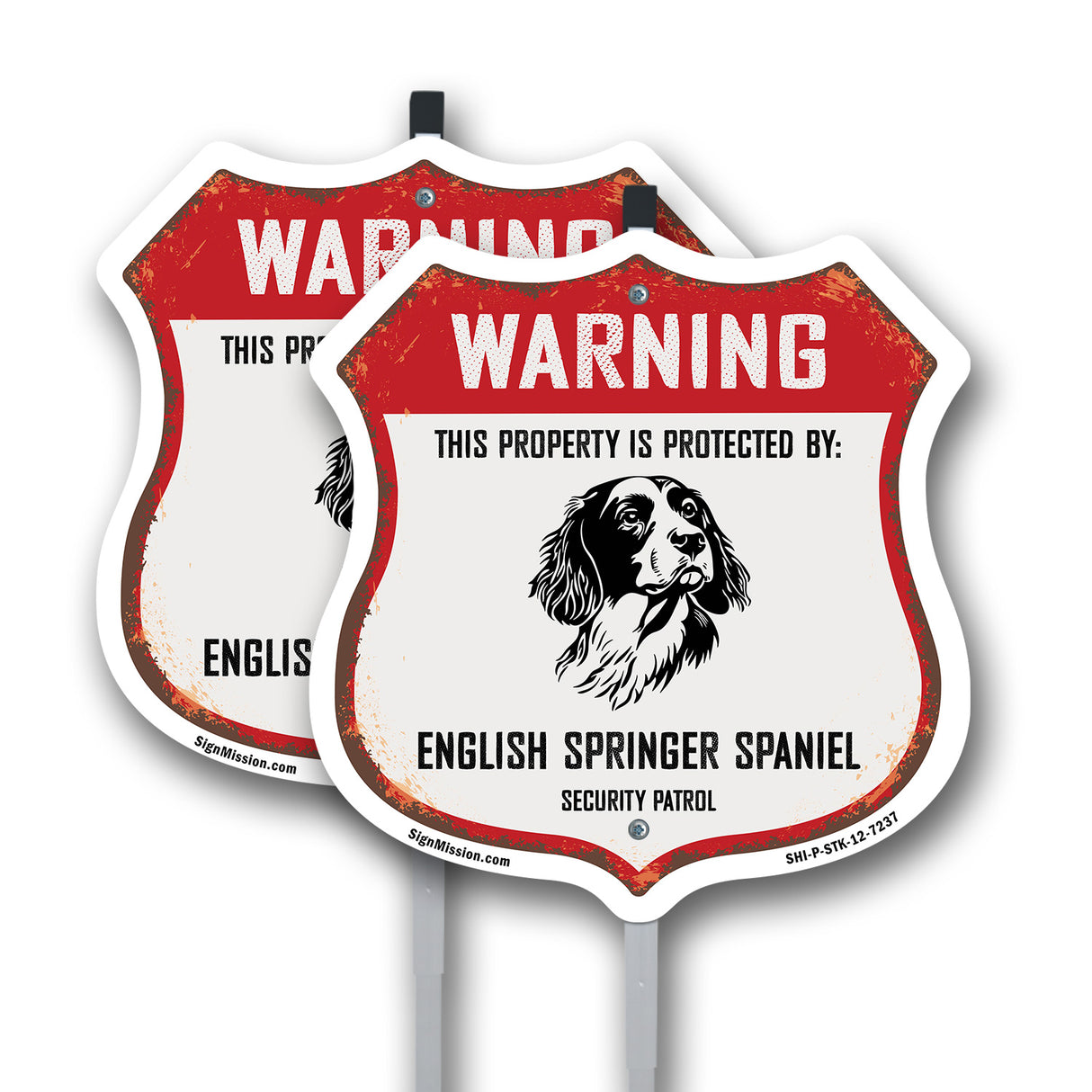 Warning This Property is Protected by English Springer Spaniel