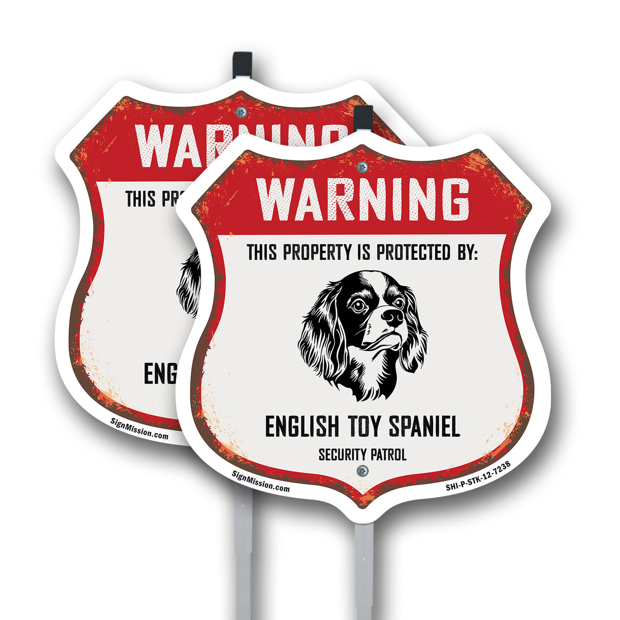 Warning This Property is Protected by English Toy Spaniel