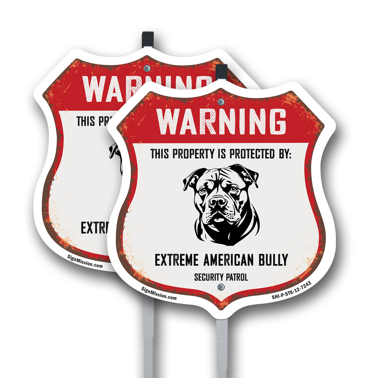 Warning This Property is Protected by Extreme American Bully