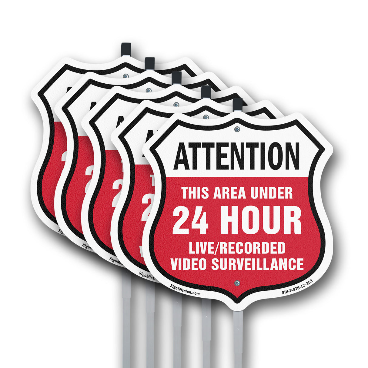 Attention This Area Under 24 Hour Live Recorded Video Surveillance