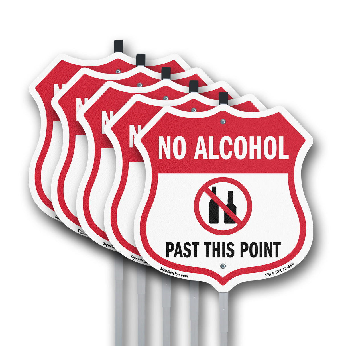 No Alcohol Shield Sign No Alcohol Past This Point