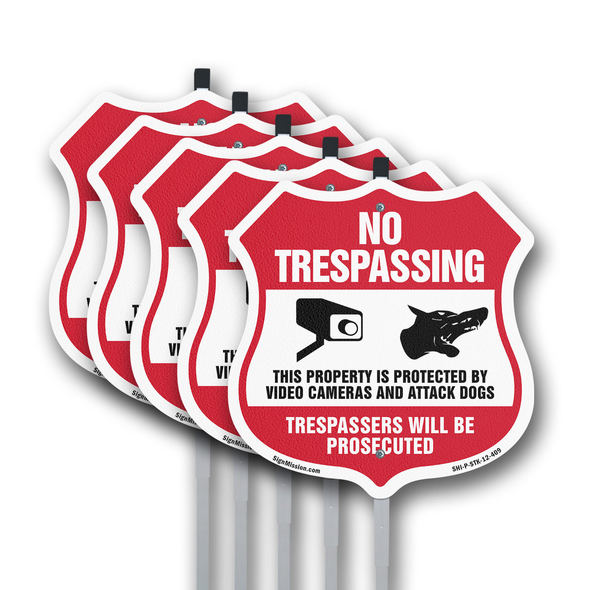 No Trespassing This Property Is Protected By Video Cameras And Attack Dogs Trespassers Will Be Prosecuted