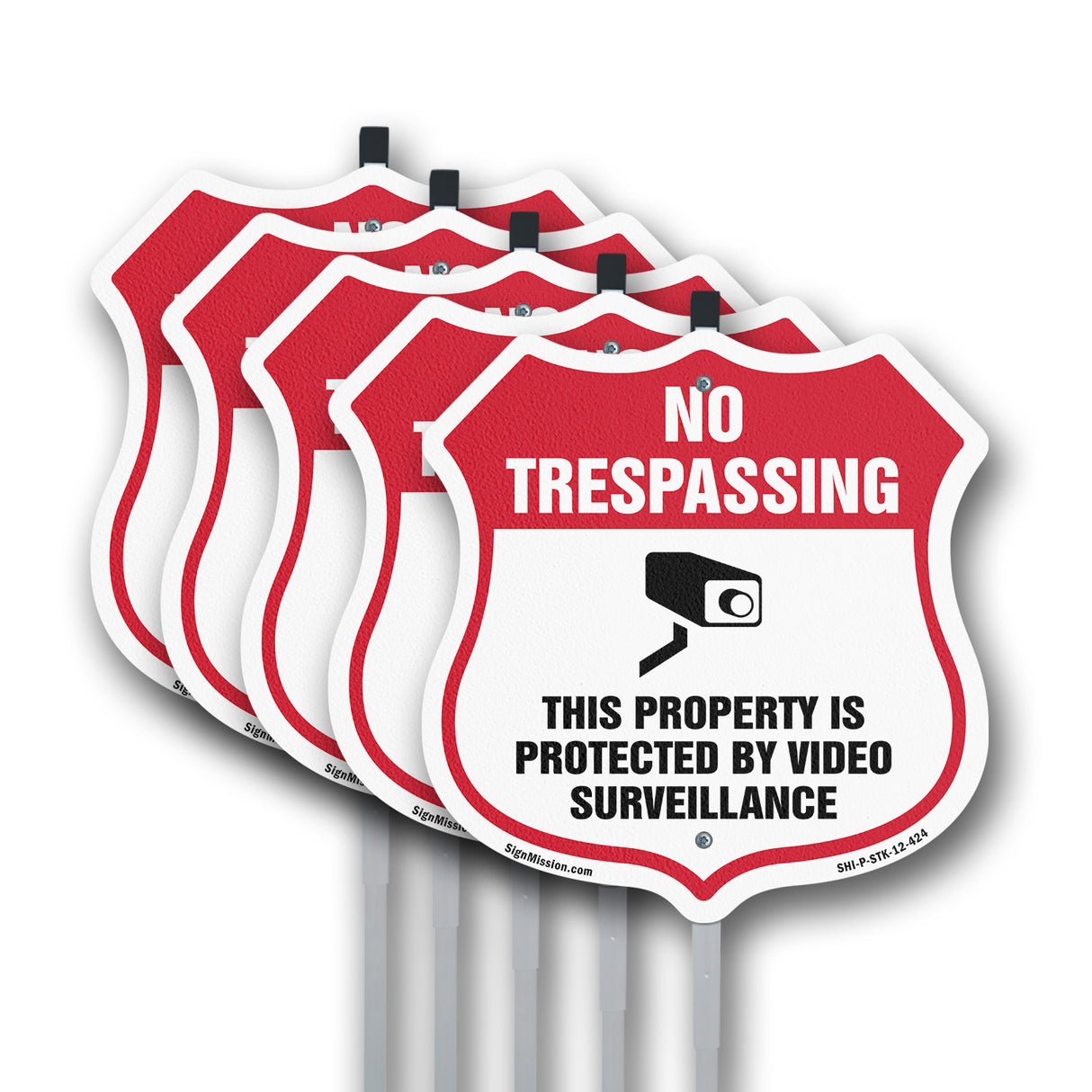 No Trespassing Shield Sign This Property Is Protected By Video Surveillance