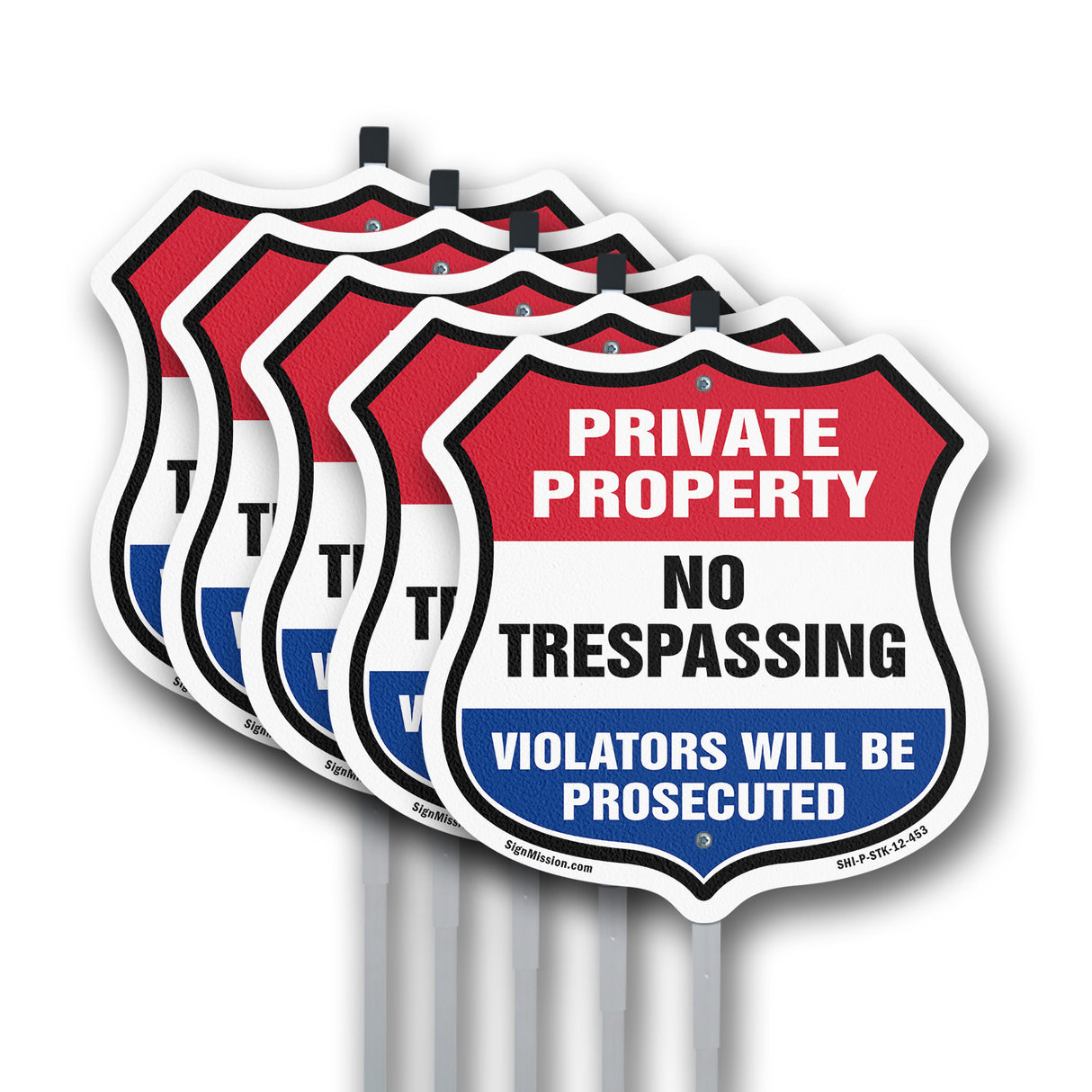 Private Property Shield Sign No Trespassing Violators Will Be Prosecuted