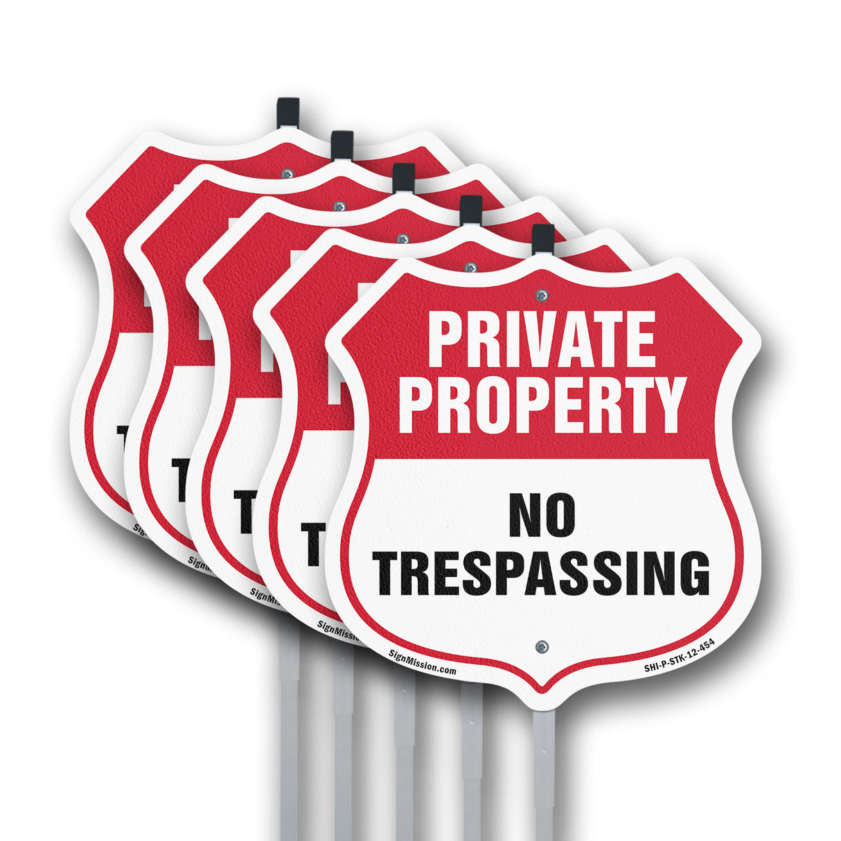 Private Property Shield Sign No Trespassing