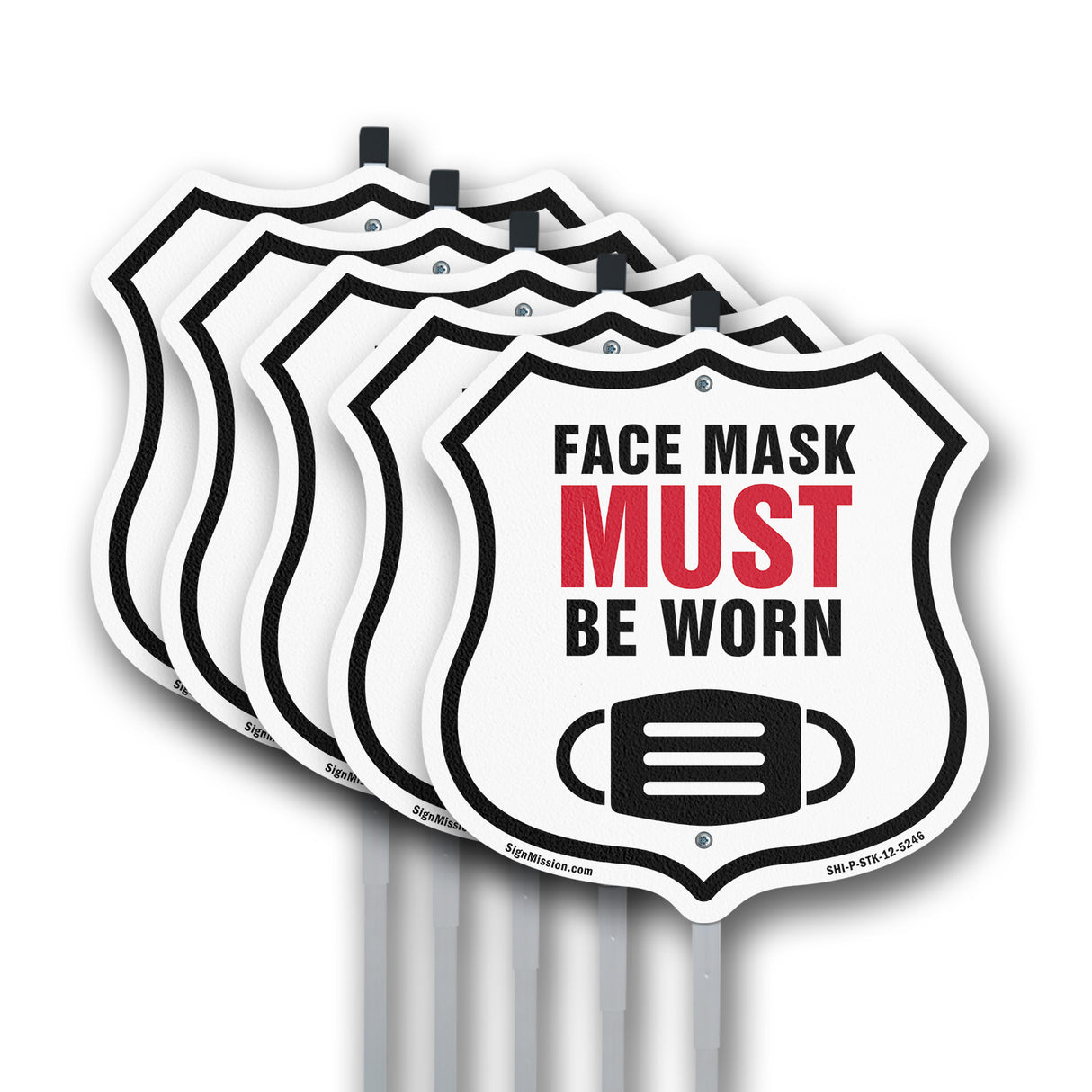 Caution Face Mask Must Be Worn