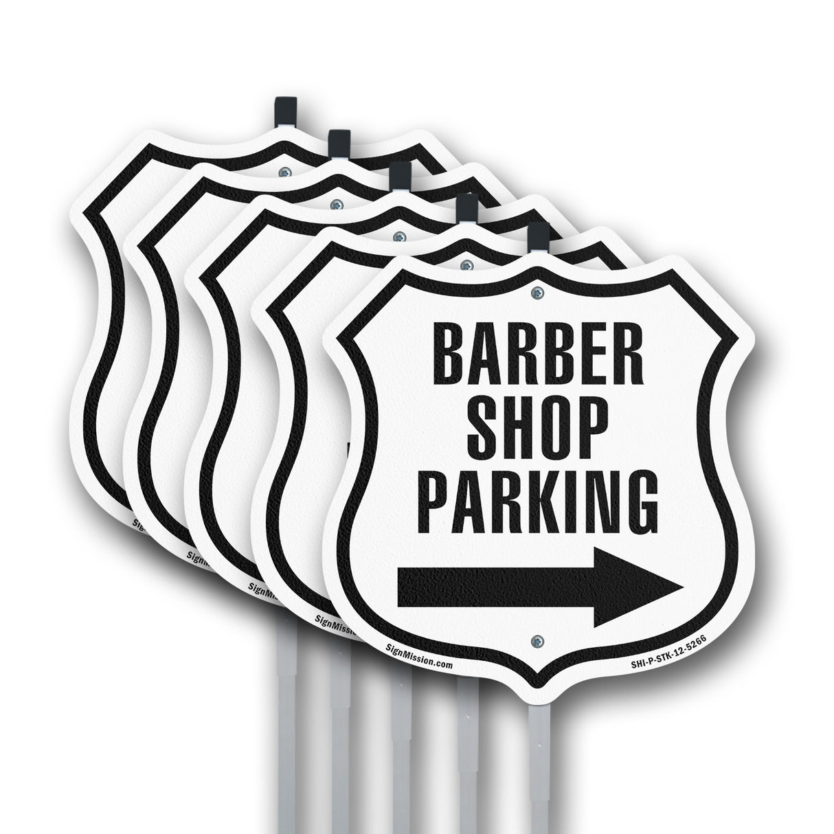 Barber Shop Parking Left Arrow