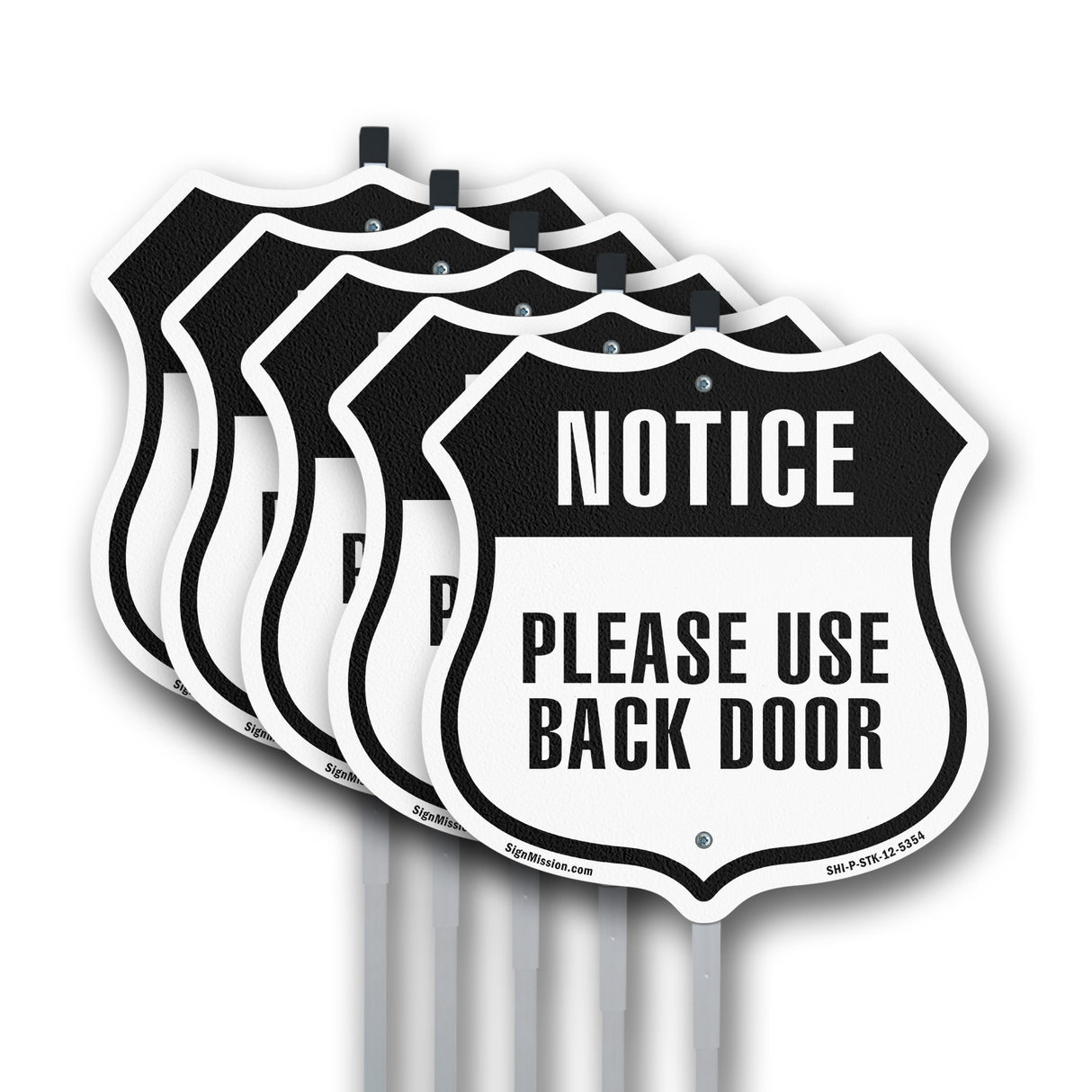 Notice Please Use Back Door