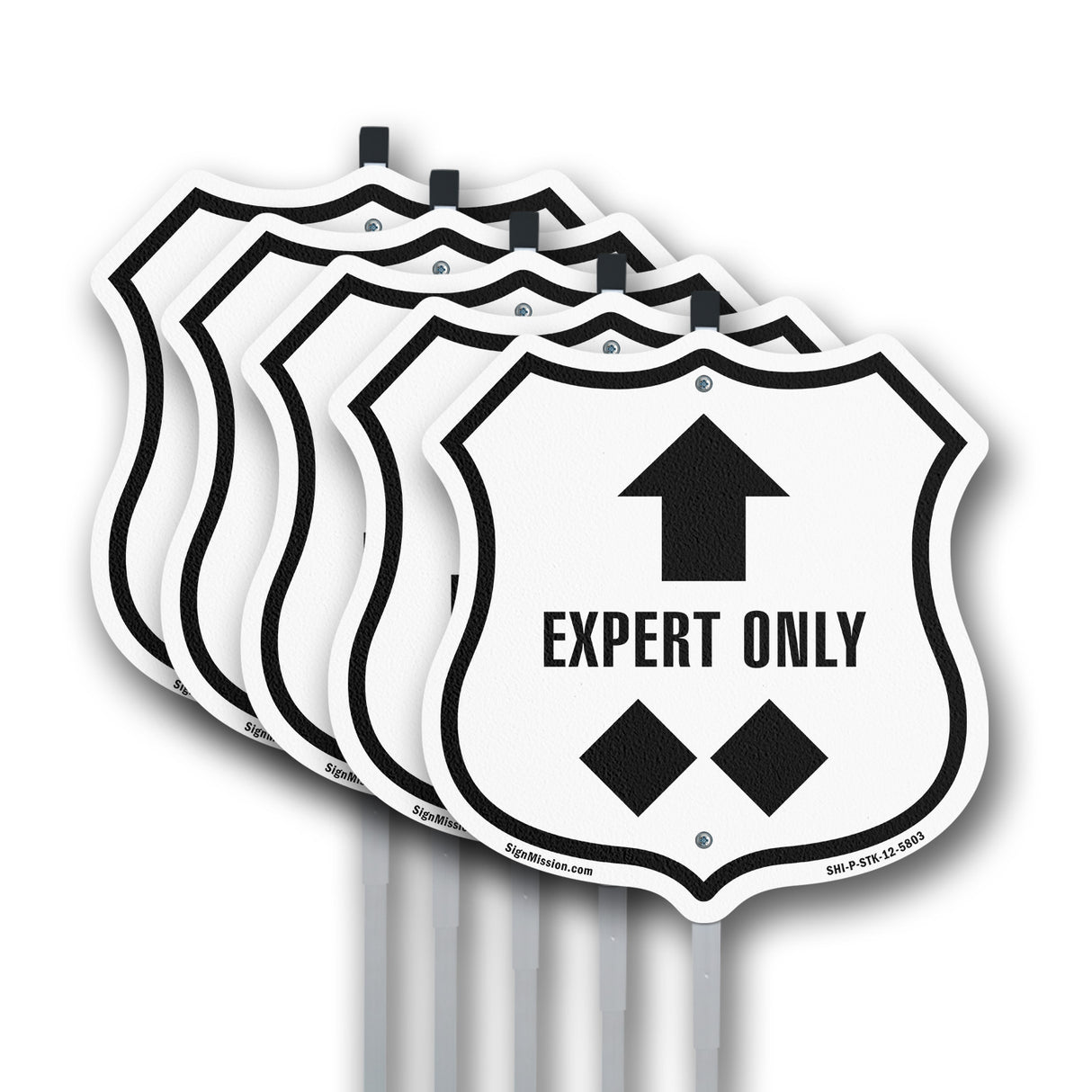 Expert Only Trail Ski Slope Up