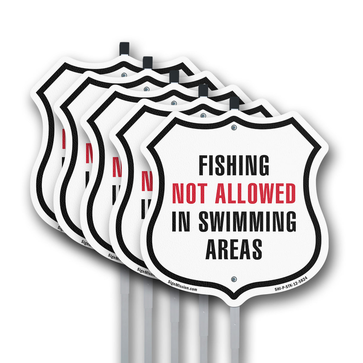 Fishing Not Allowed in Swimming Areas