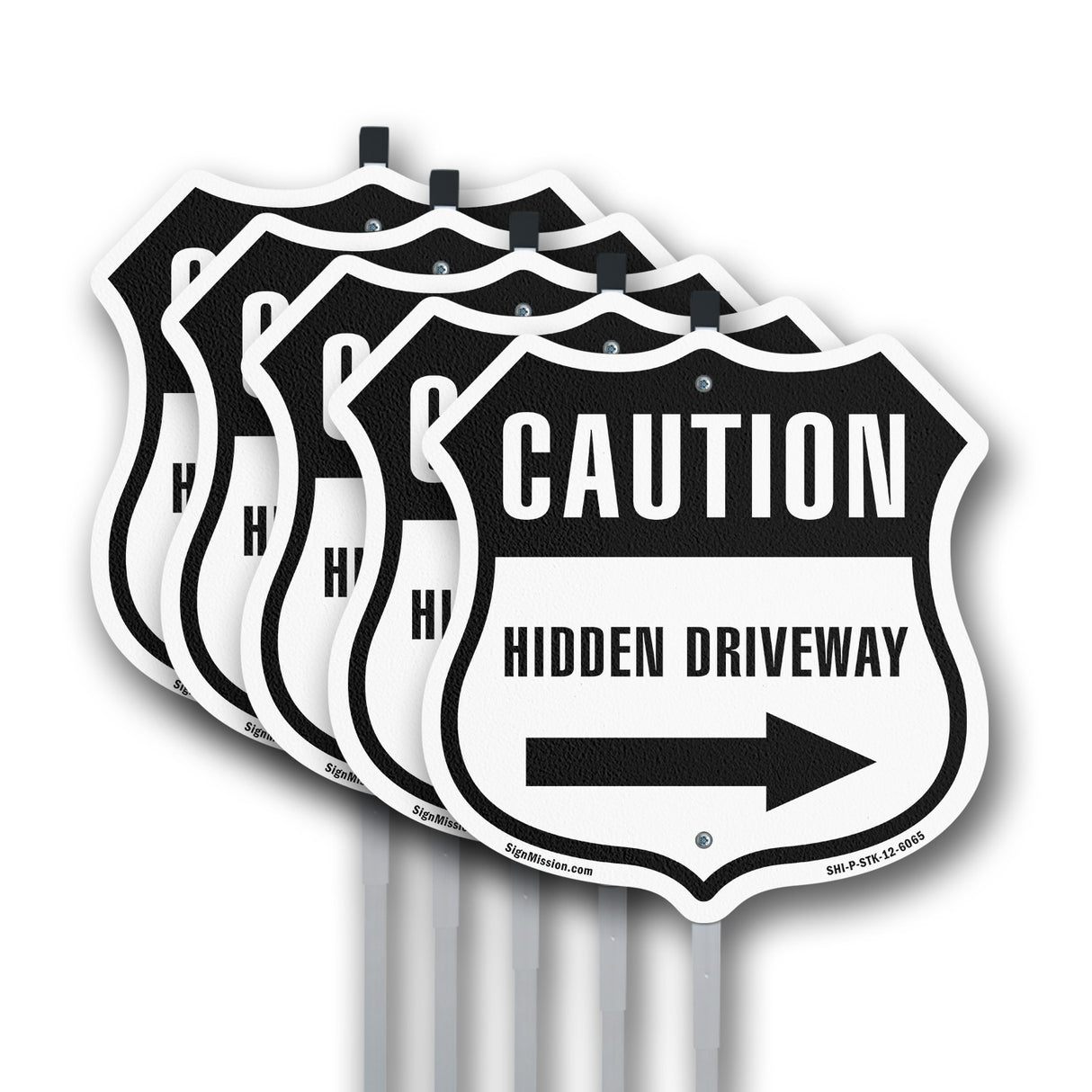 Caution Hidden Driveway Right