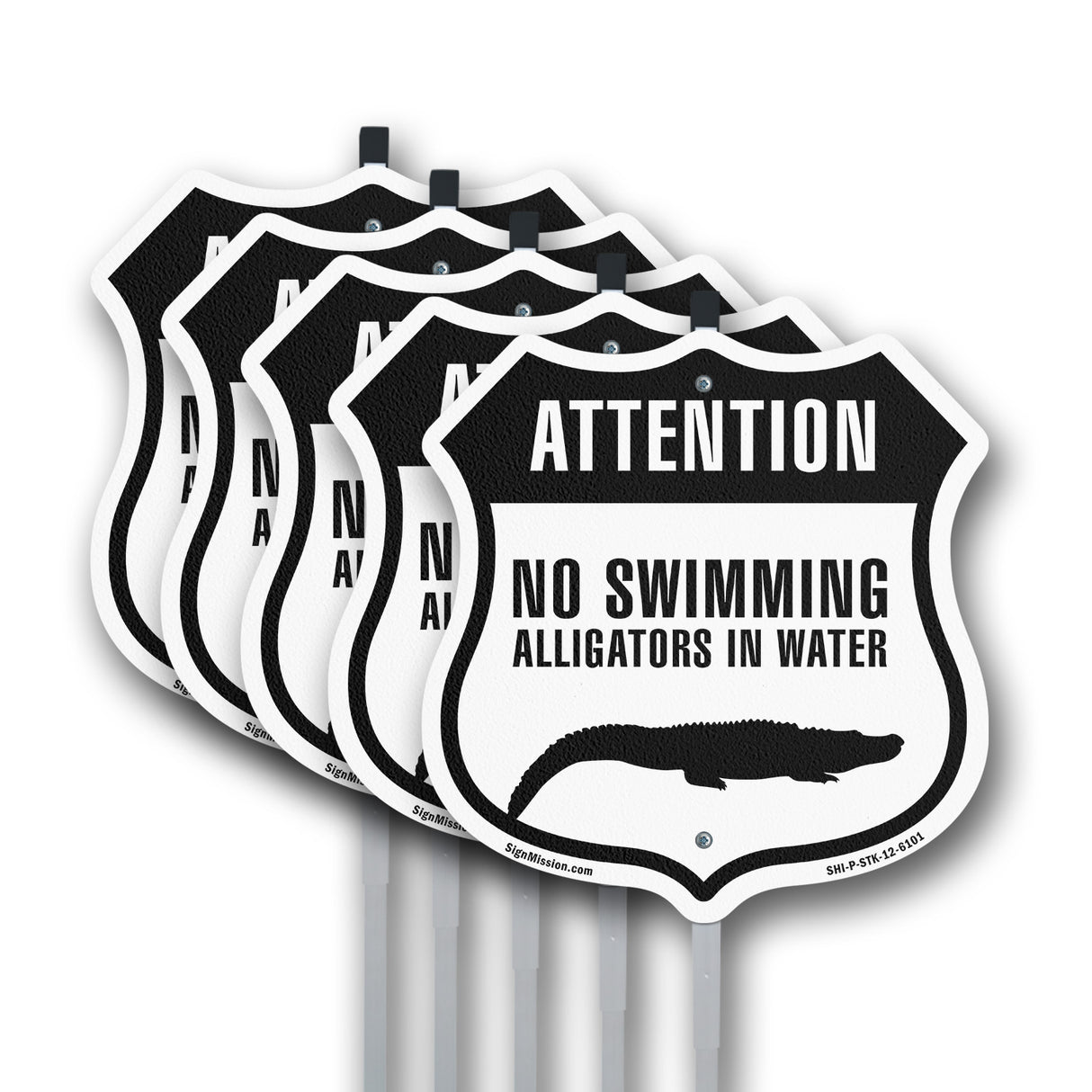 Attention No Swimming Alligators In The Water