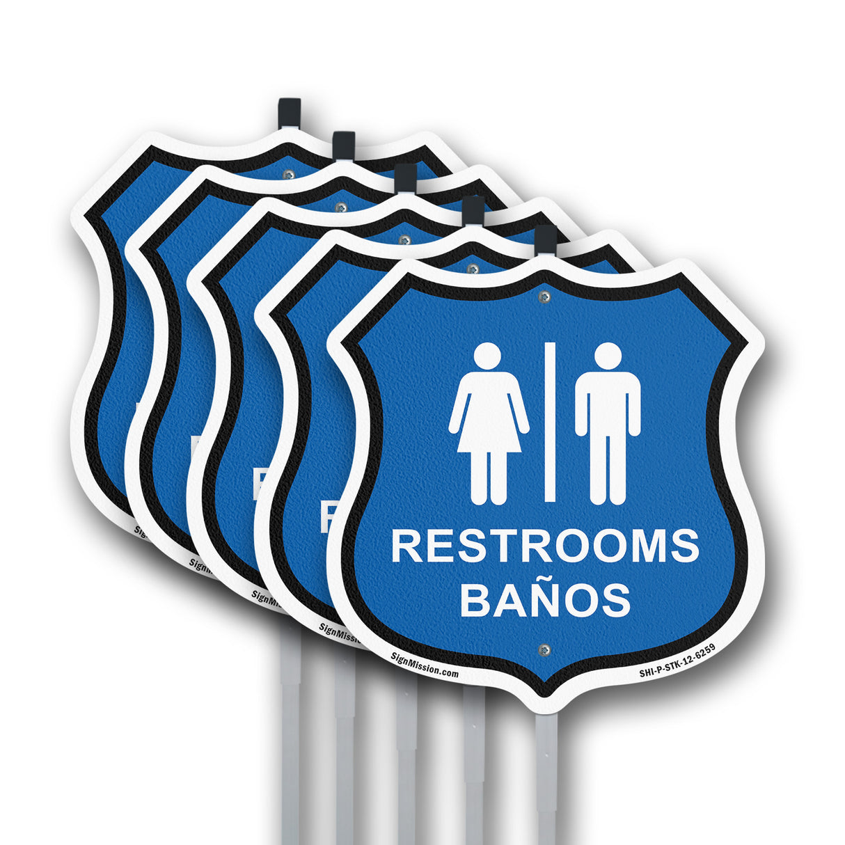 Restrooms Baños Bilingual English / Spanish