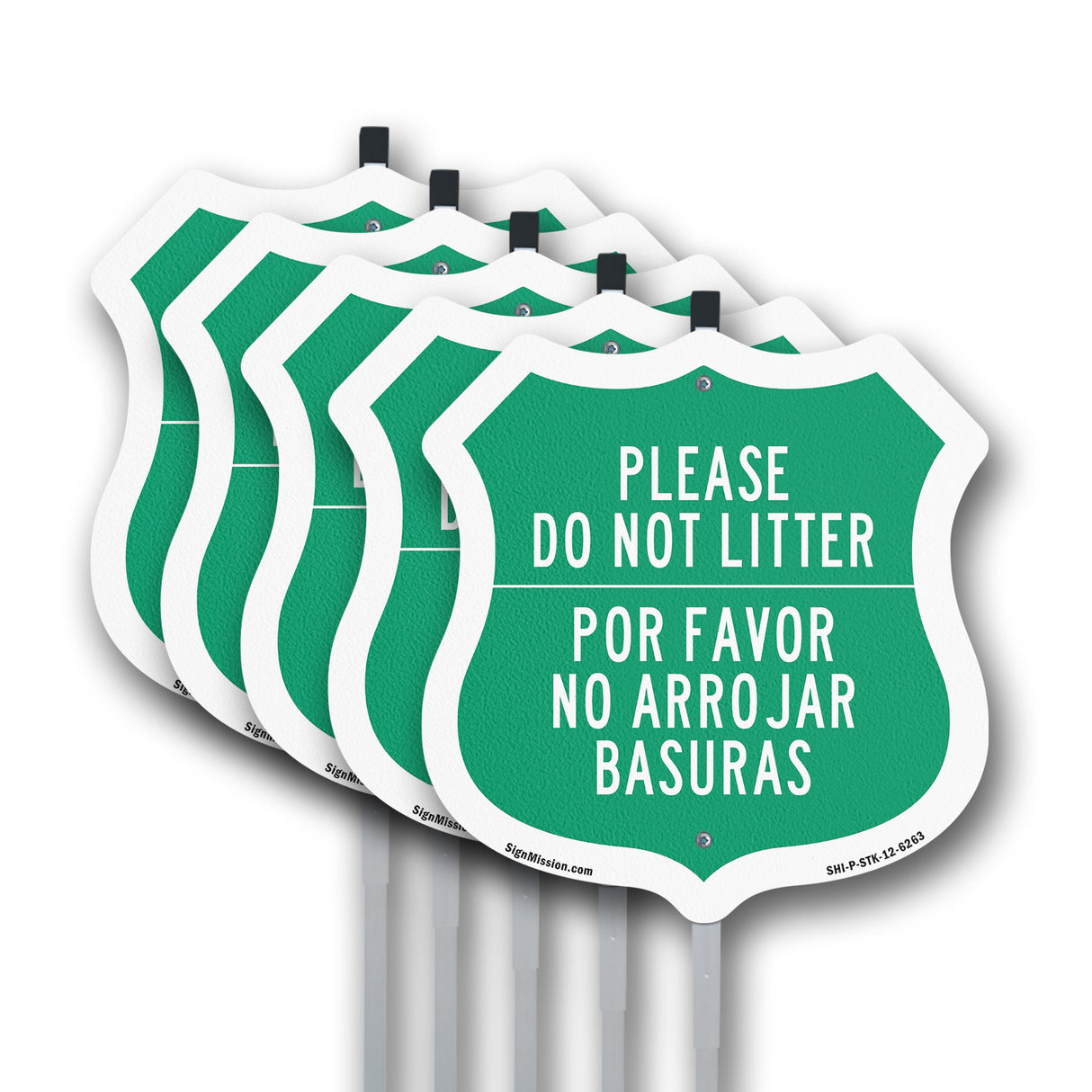 Please Do Not Litter Bilingual English / Spanish