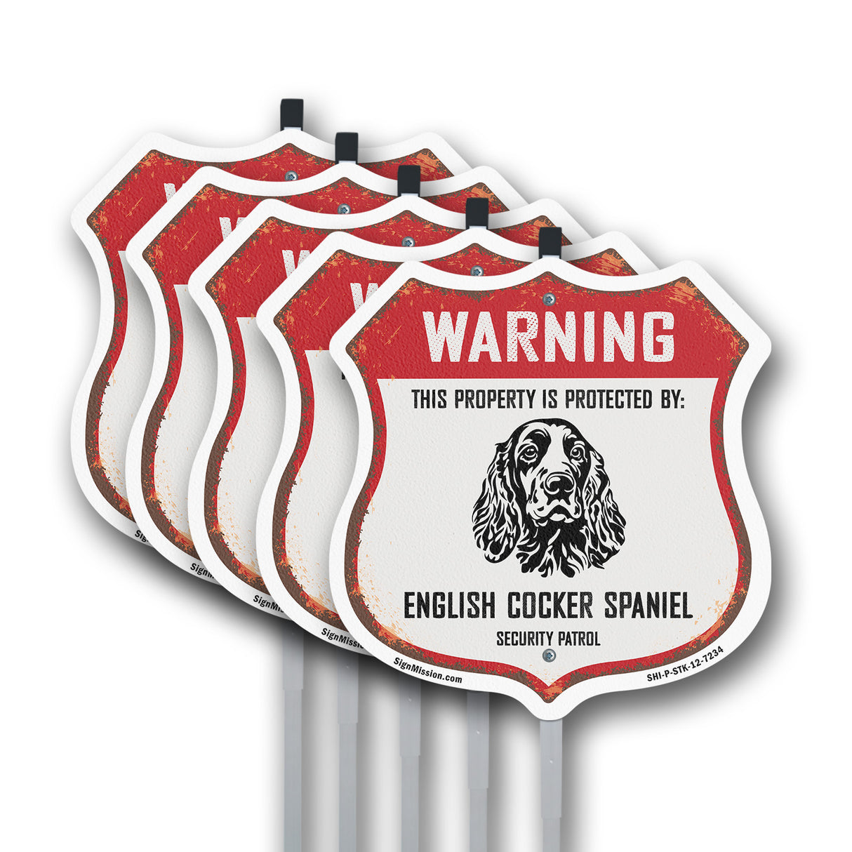 Warning This Property is Protected by English Cocker Spaniel