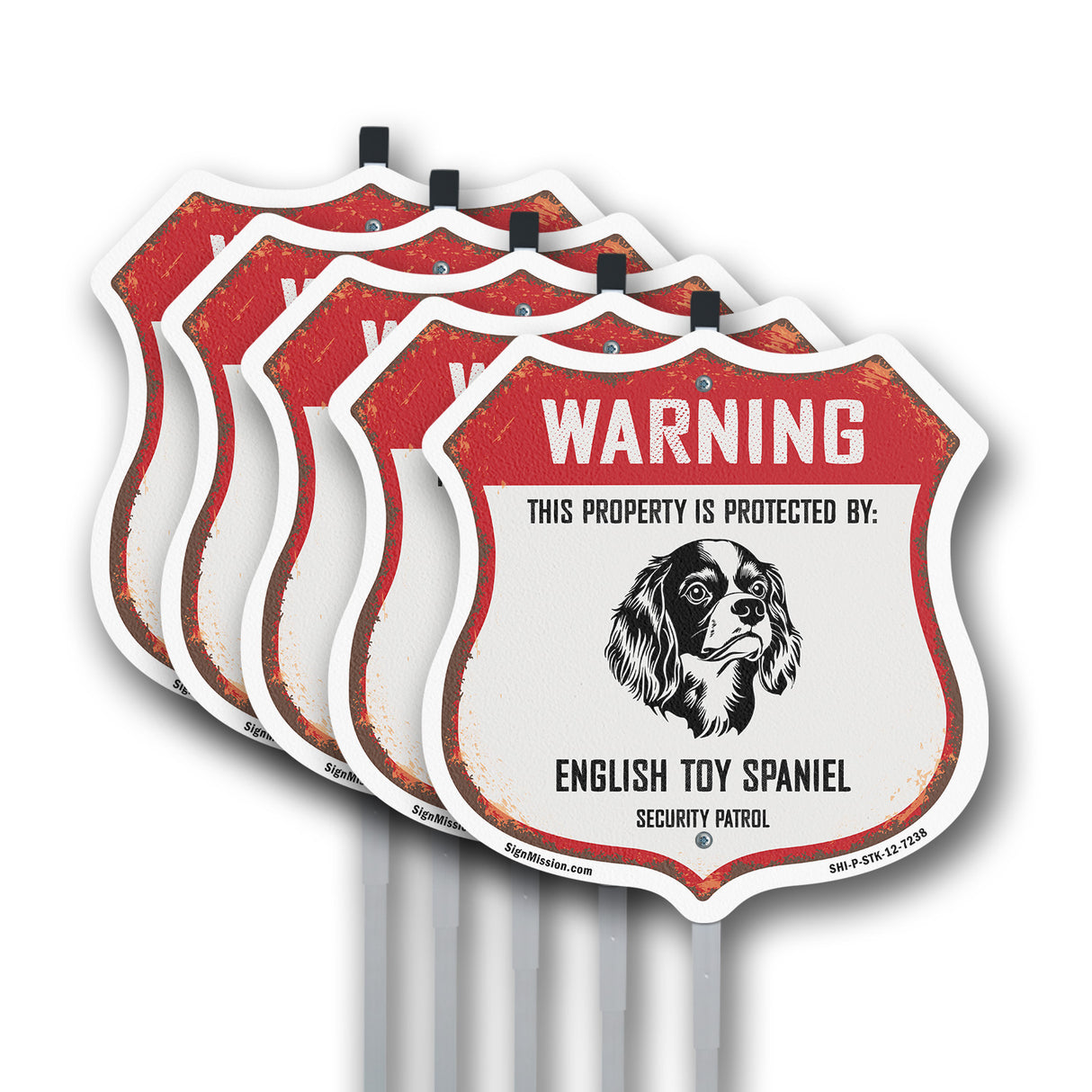 Warning This Property is Protected by English Toy Spaniel