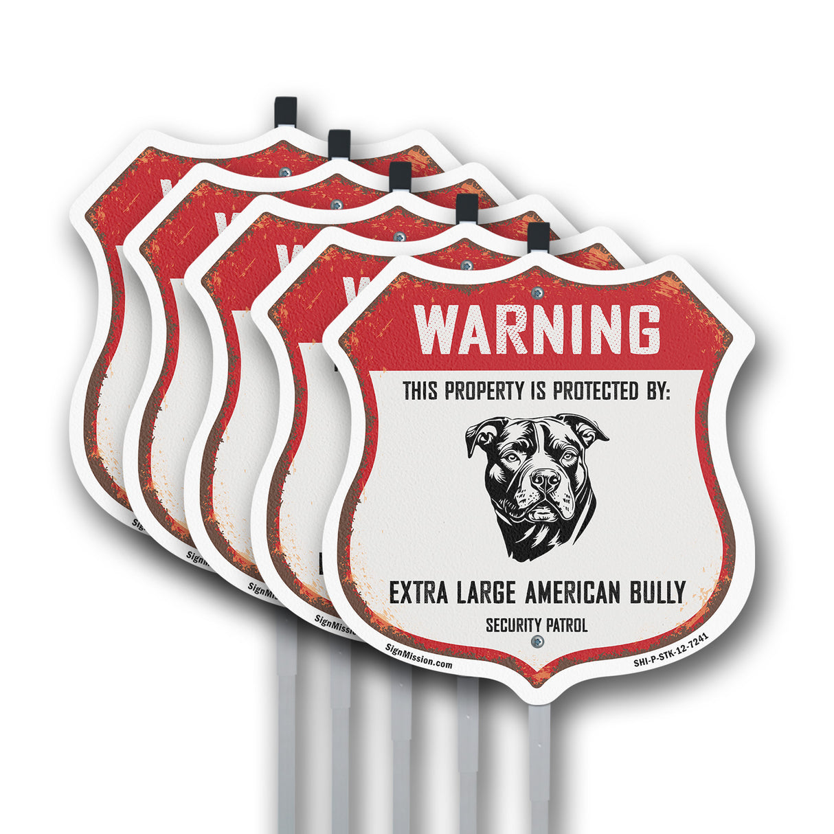Warning This Property is Protected by Extra Large American Bully