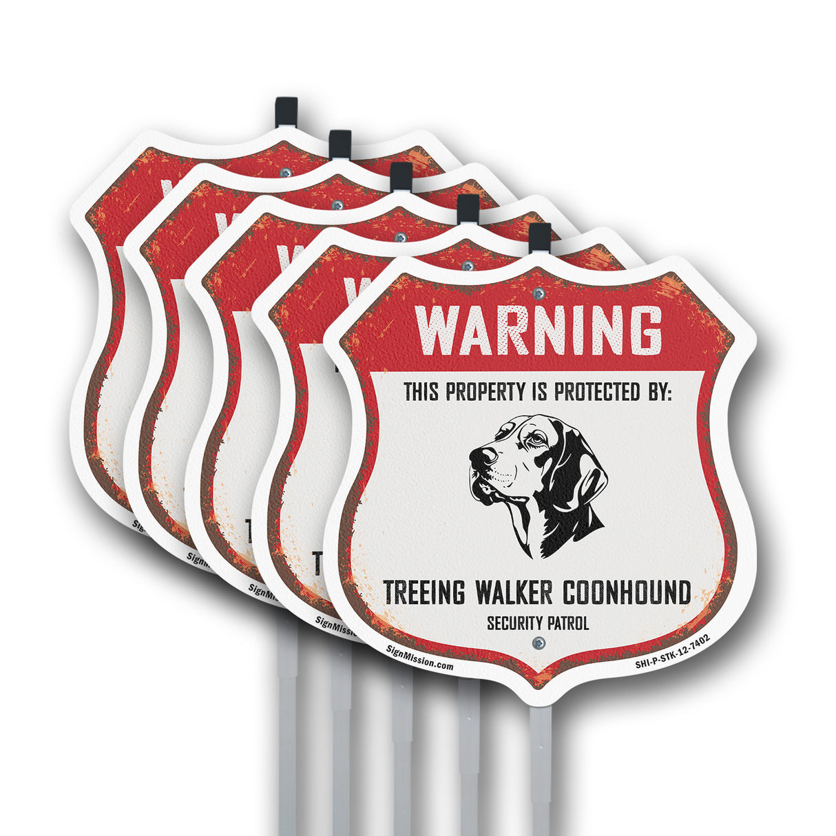 Warning This Property is Protected by Treeing Walker Coonhound