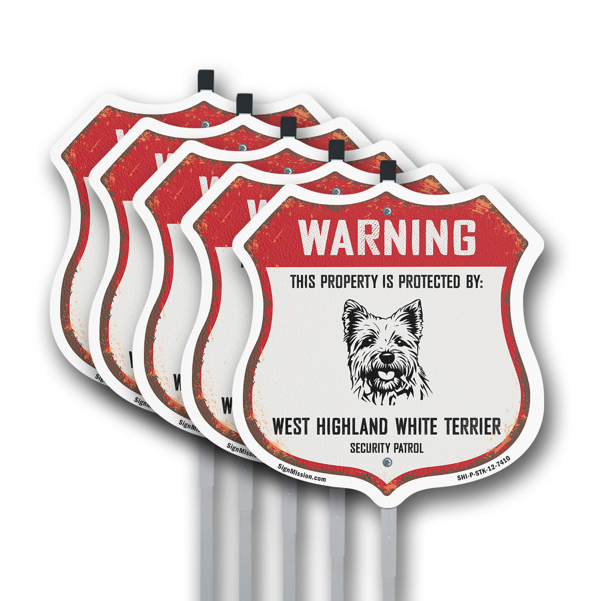 Warning This Property is Protected by West Highland White Terrier