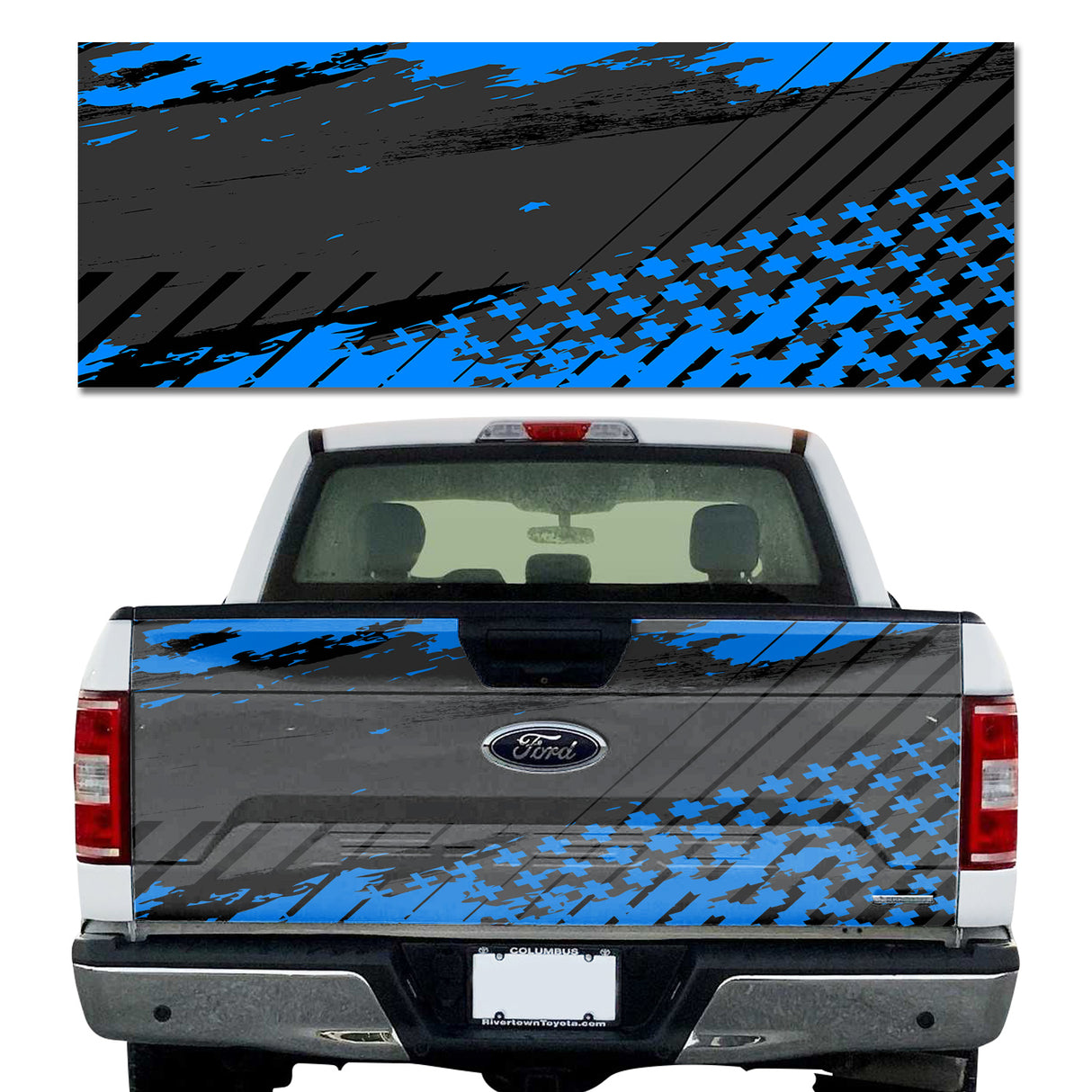 Grunge Cross Blue