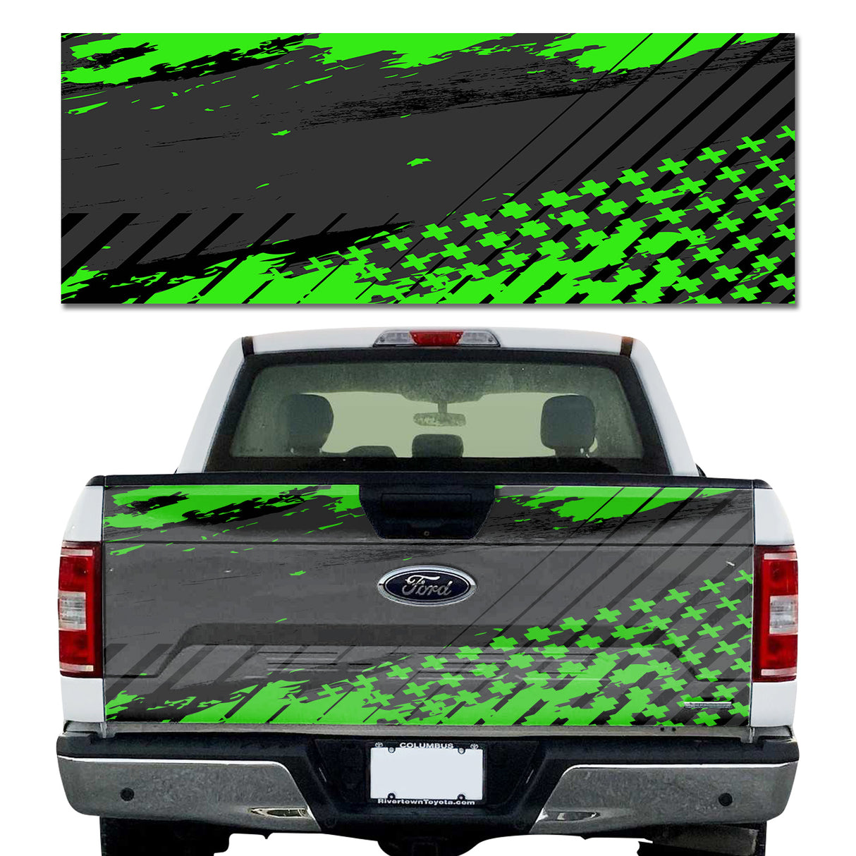 Grunge Cross Green