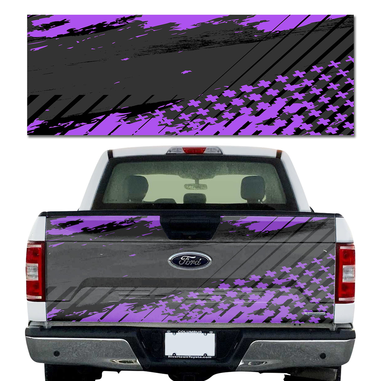 Grunge Cross Purple