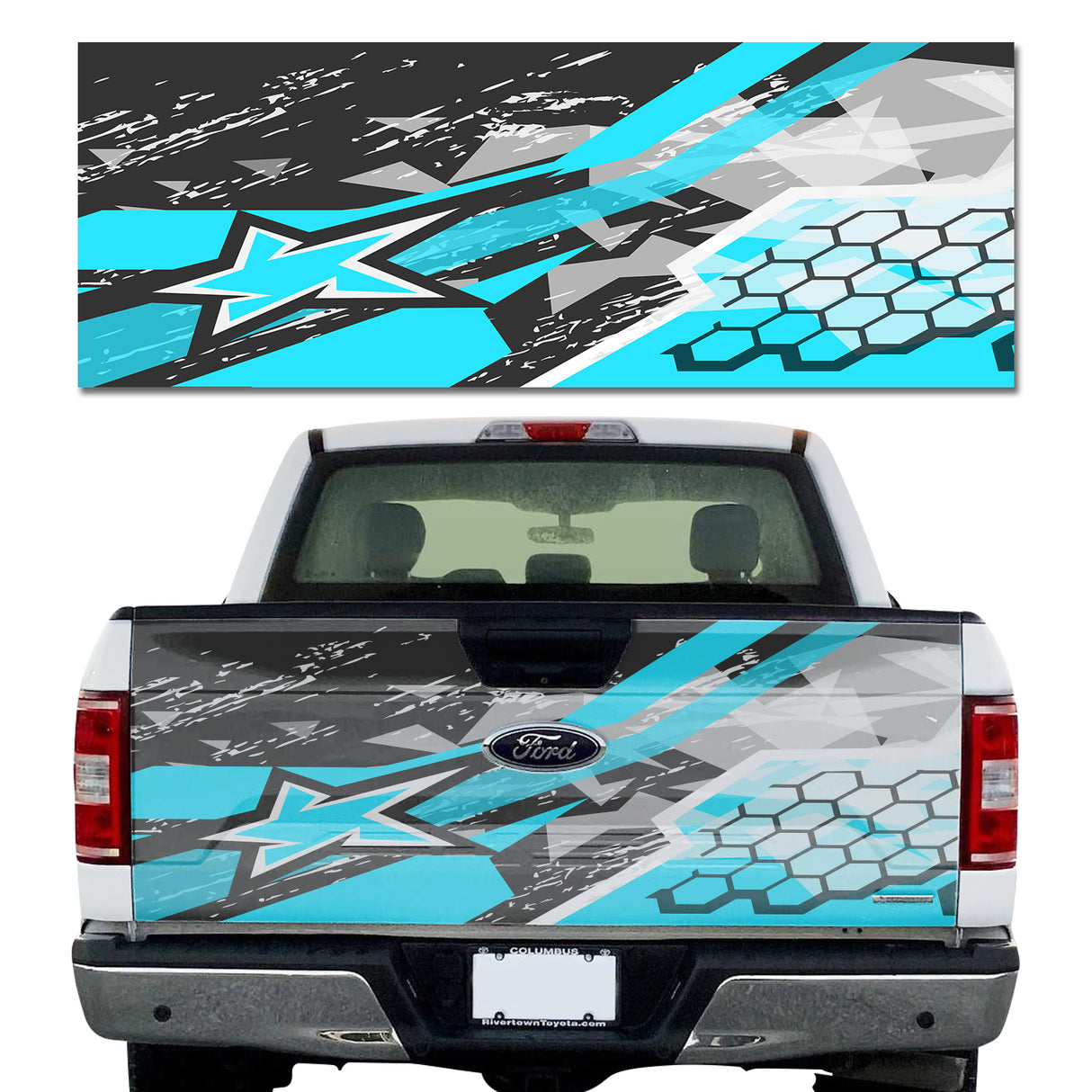 Grunge Cyan