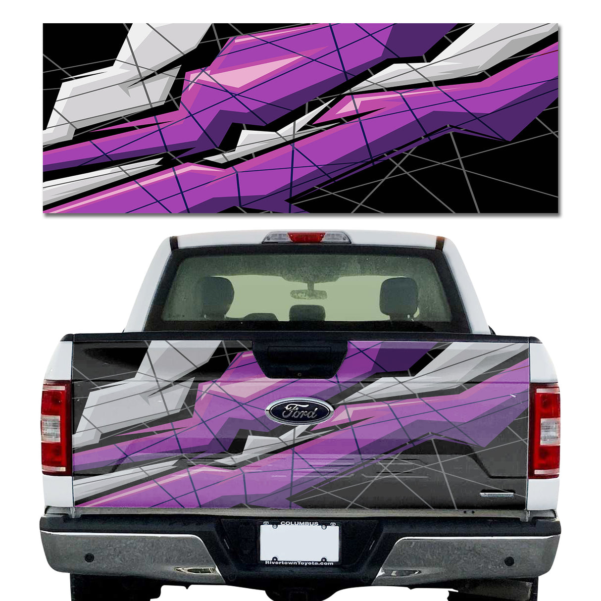 Polygon Grunge Magenta