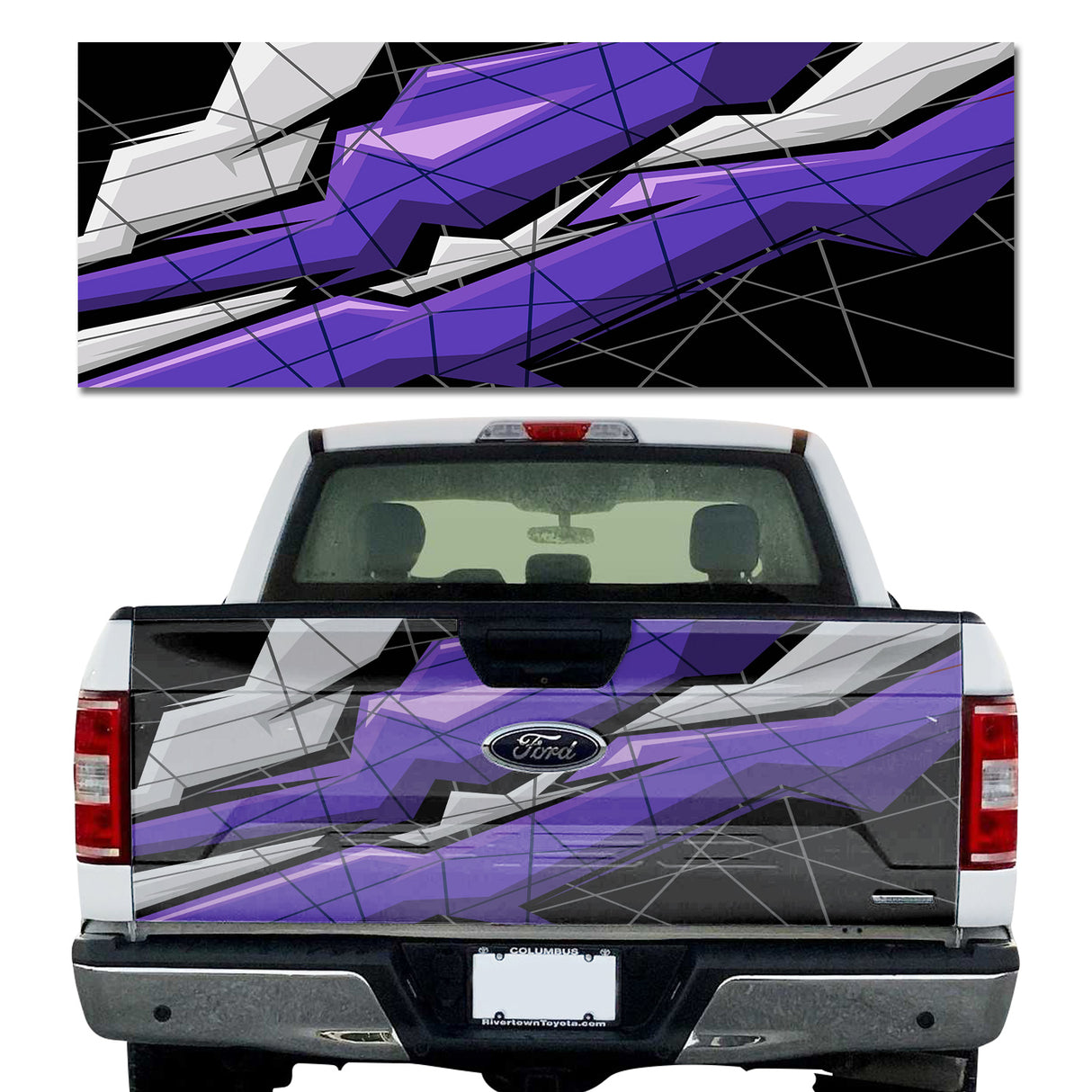 Polygon Grunge Purple